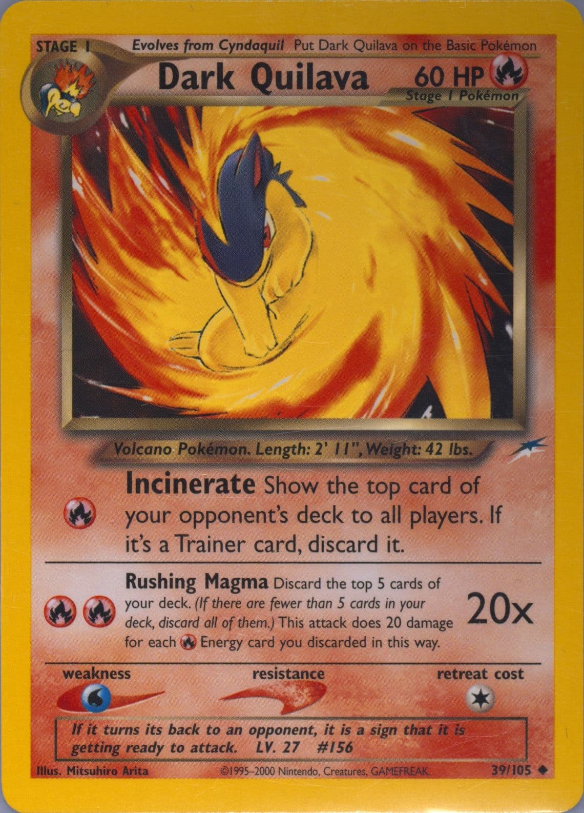 Dark Quilava (39) 2002 Pokemon Neo Destiny