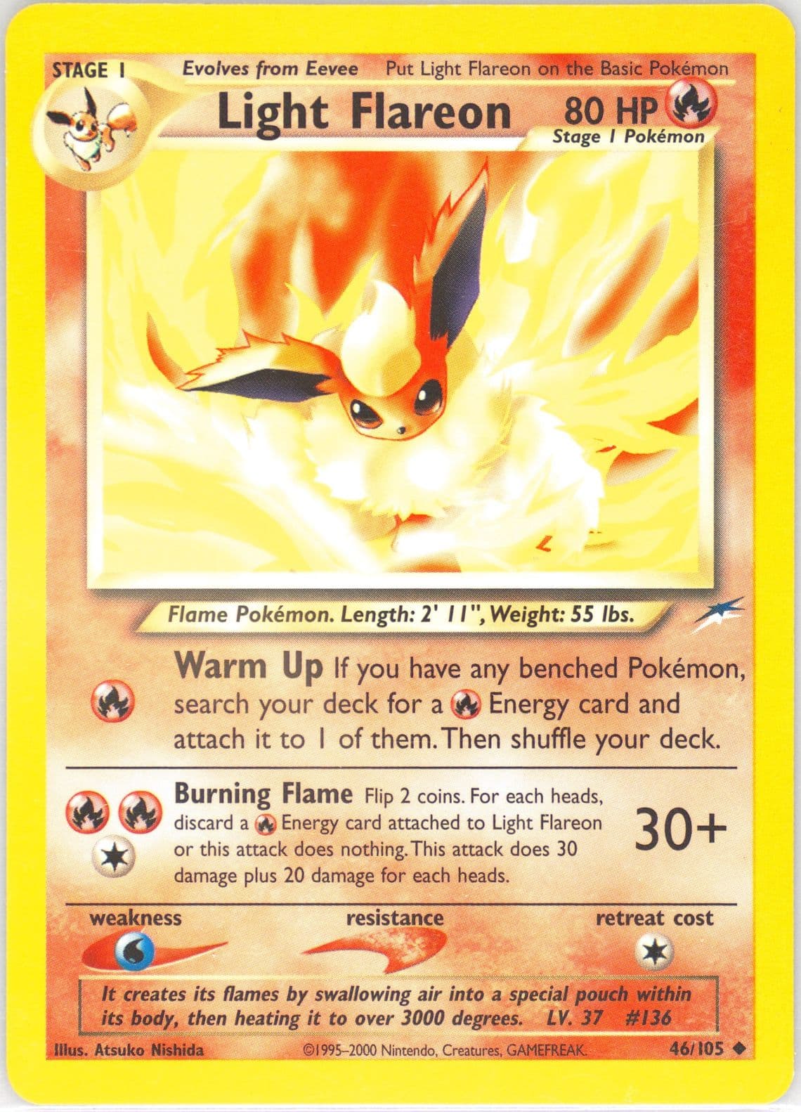 Light Flareon (46) 2002 Pokemon Neo Destiny