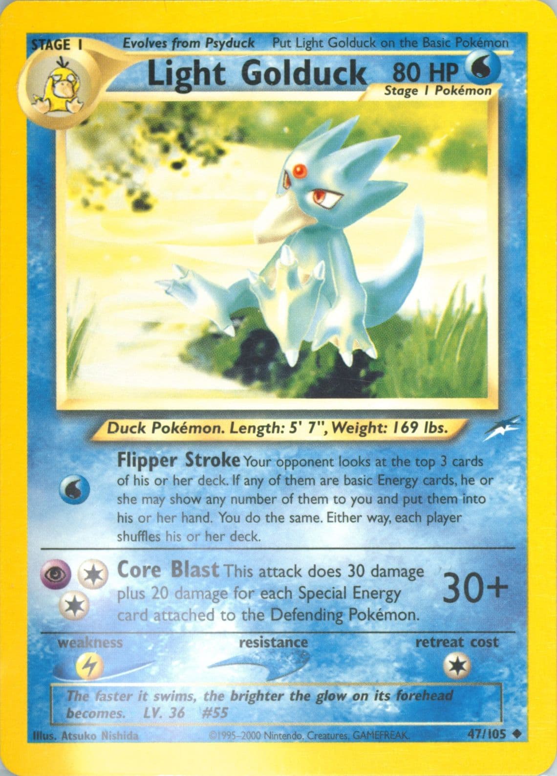 Light Golduck (47) 2002 Pokemon Neo Destiny