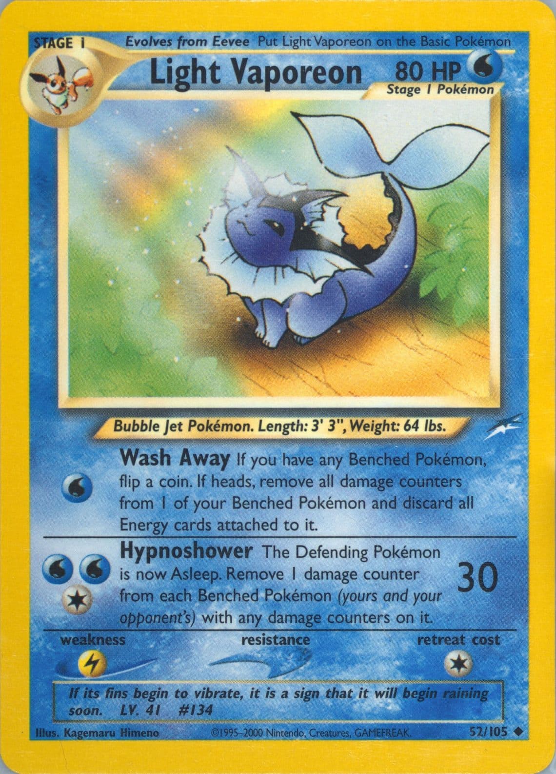 Light Vaporeon (52) 2002 Pokemon Neo Destiny