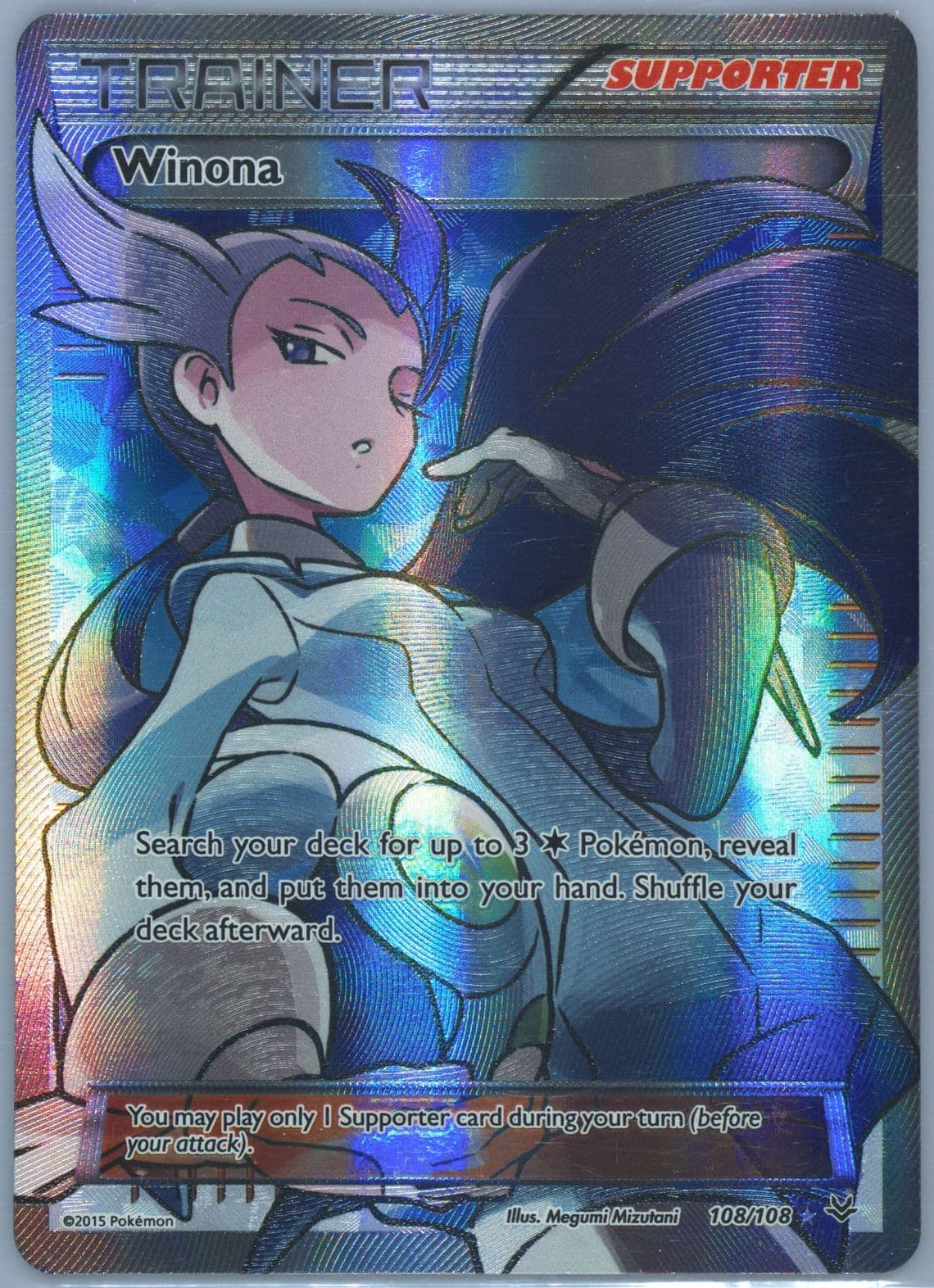 Full Art/Winona (108) 2015 Pokemon XY Roaring Skies