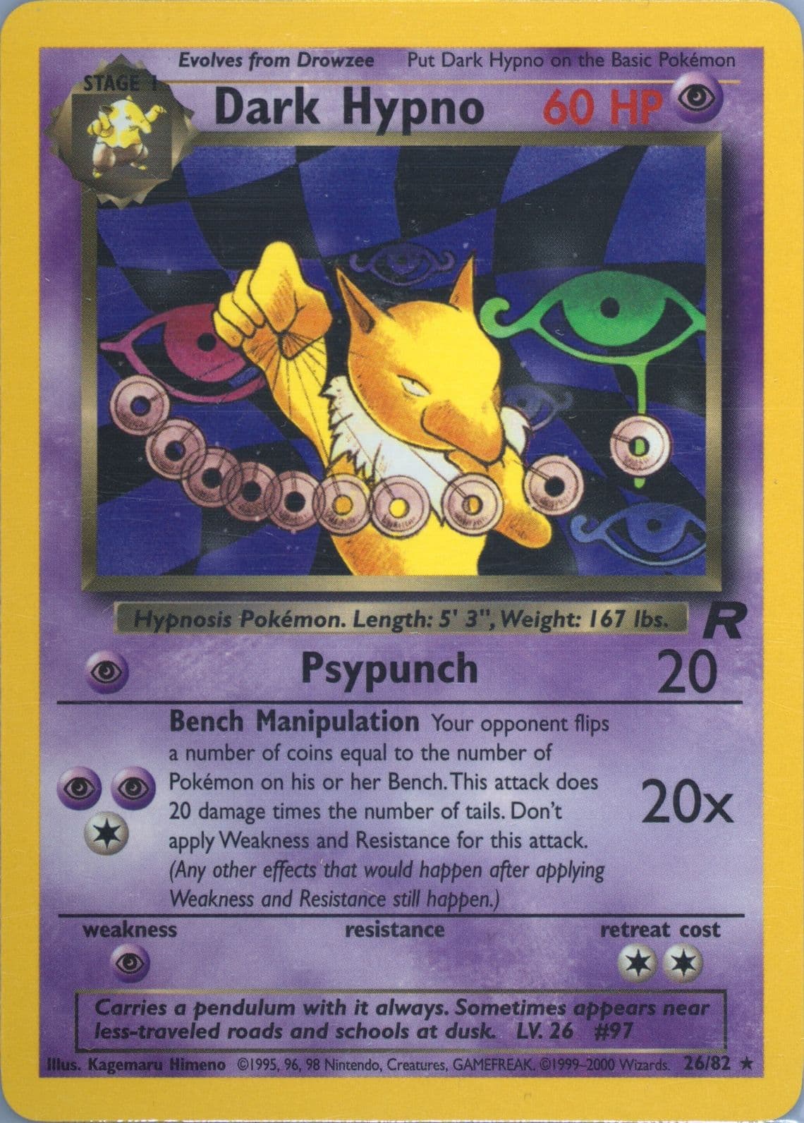 Dark Hypno (26) 2000 Pokemon Rocket