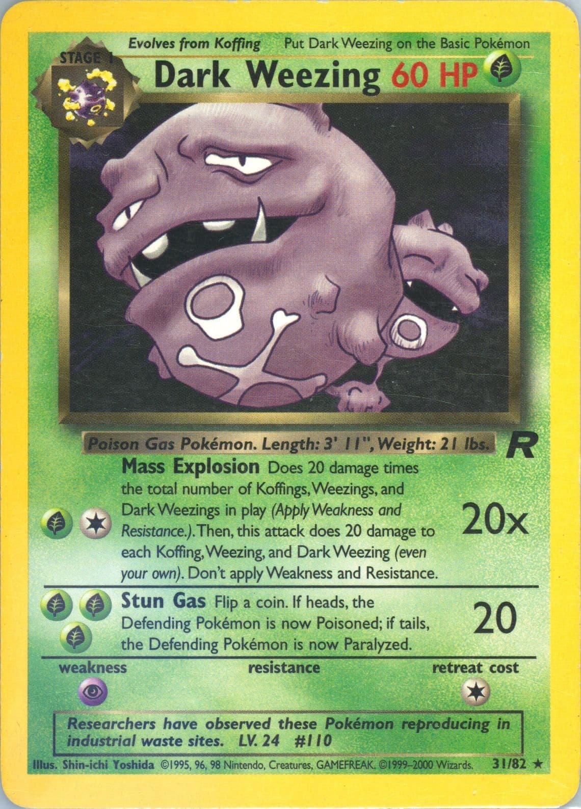 Dark Weezing (31) 2000 Pokemon Rocket