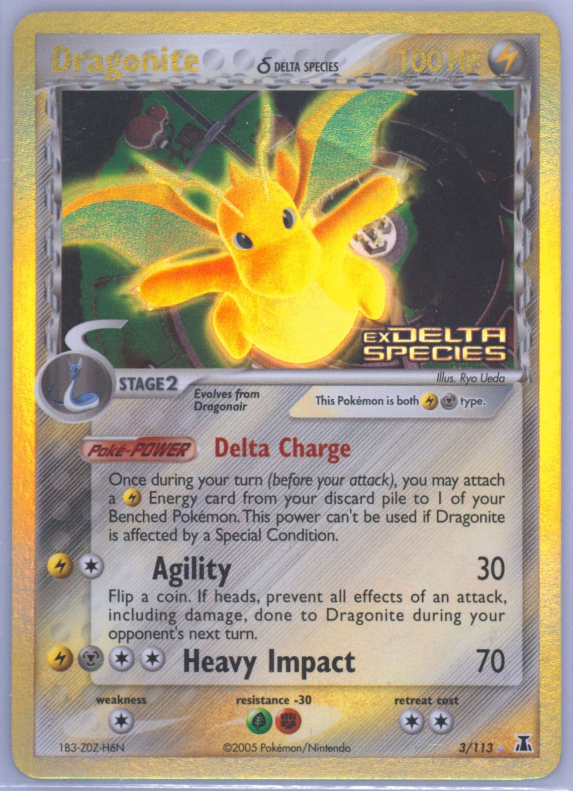 Dragonite-Reverse Foil (3) 2005 Pokemon EX Delta Species