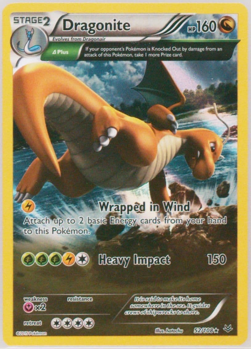 Dragonite-Holo (52) 2015 Pokemon XY Roaring Skies