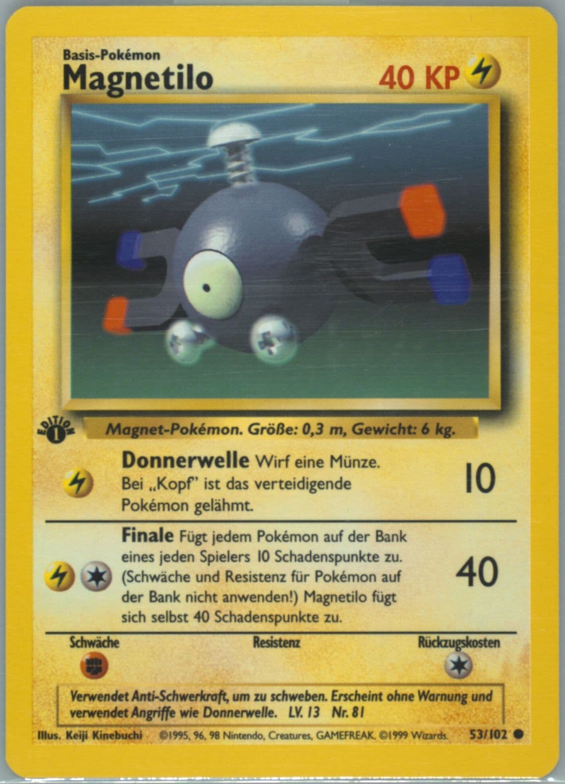 Magnetilo 1st Edition (53) 1999 Pokemon German