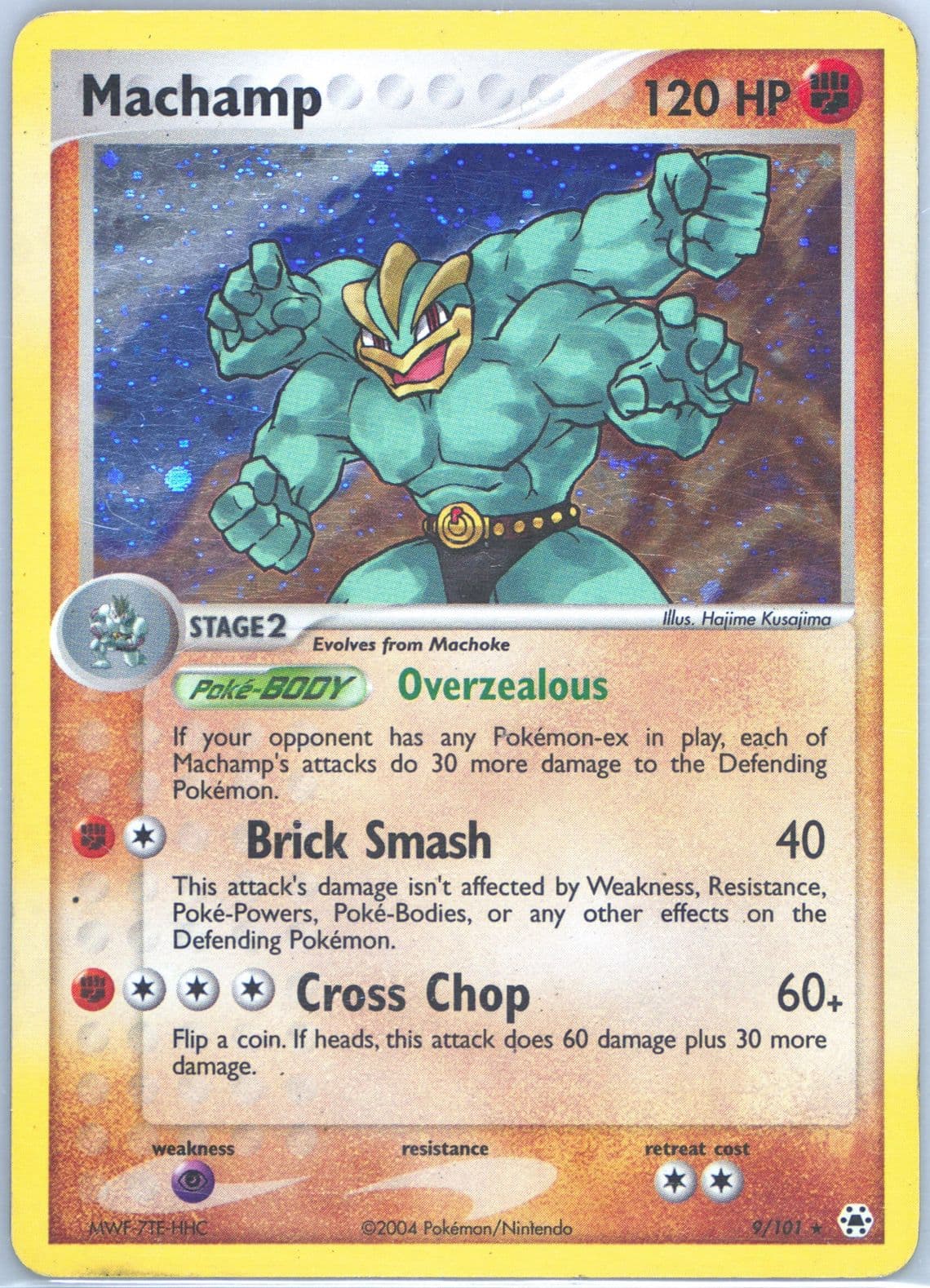 Machamp-Holo (9) 2004 Pokemon EX Hidden Legends
