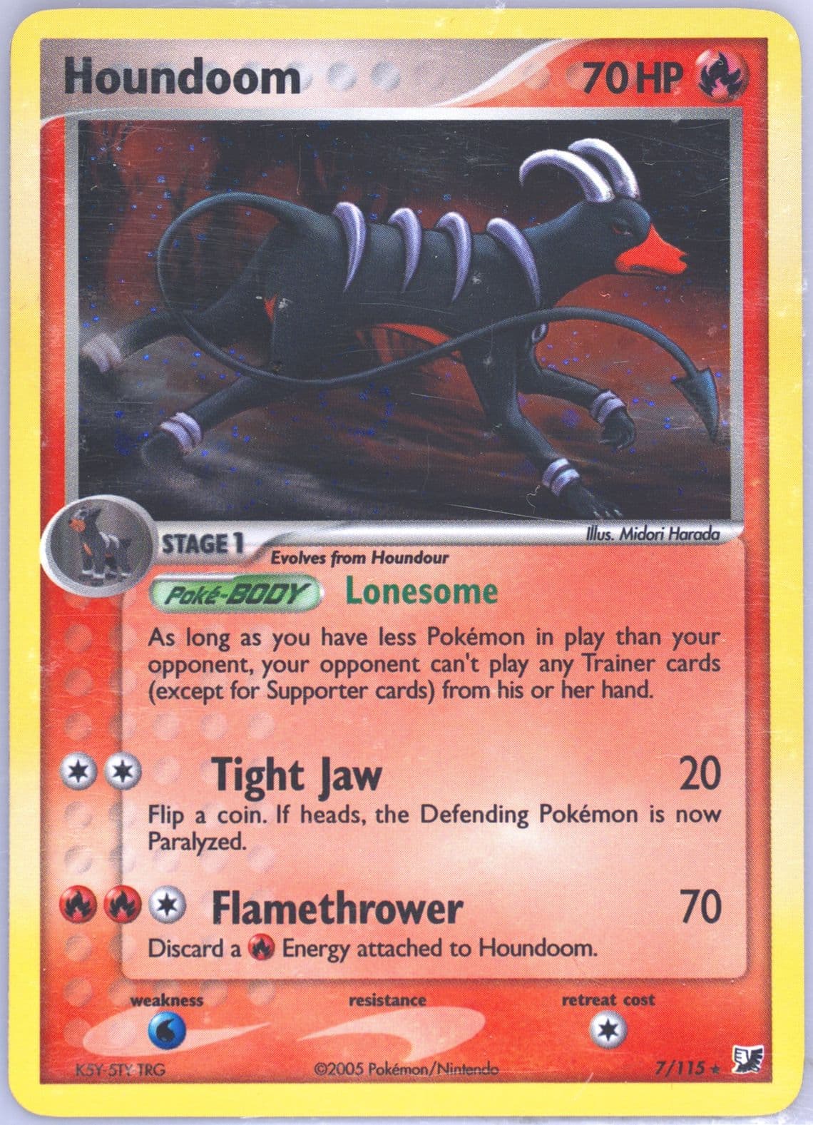 Houndoom-Holo (7) 2005 Pokemon EX Unseen Forces