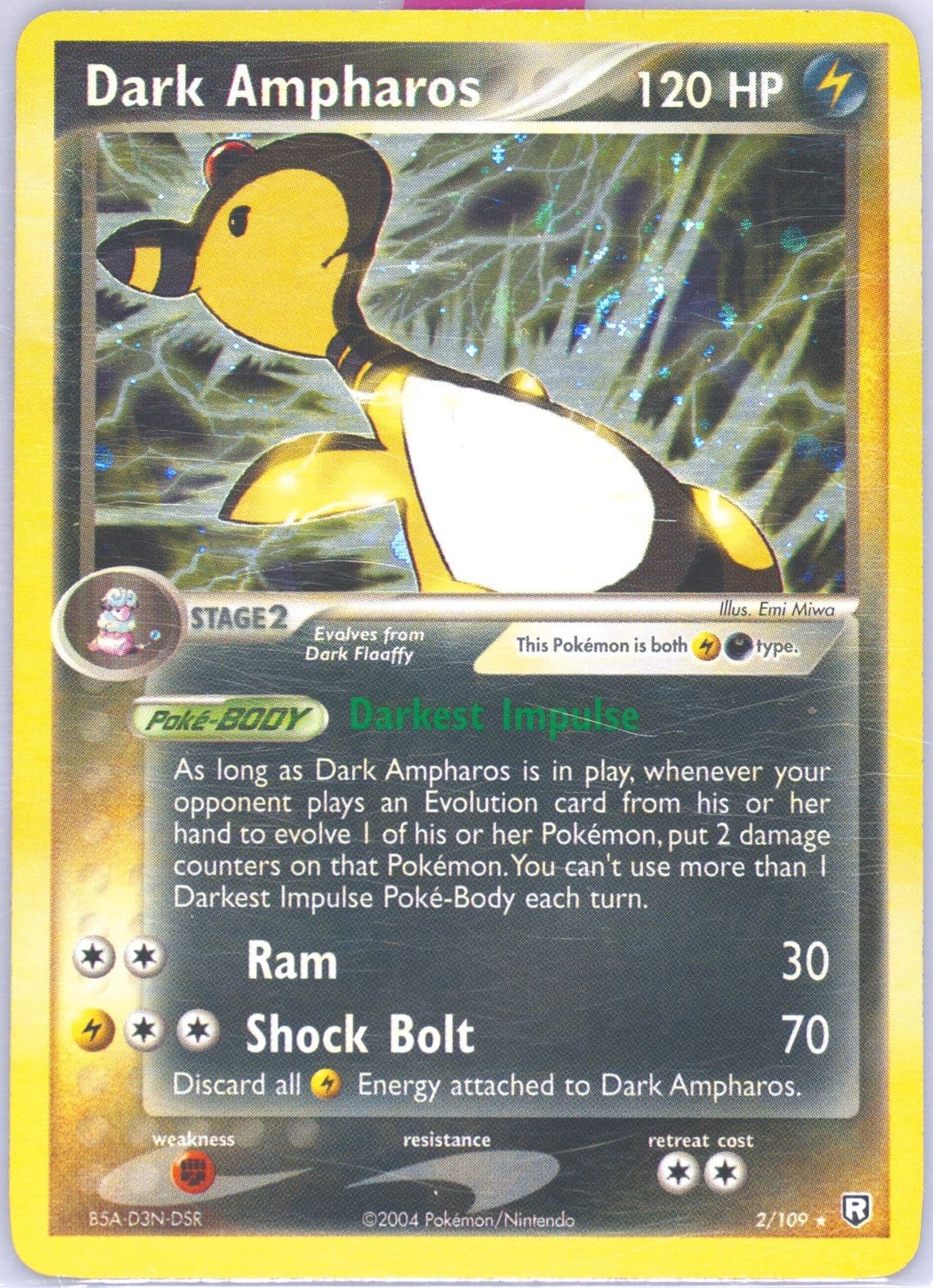 Dark Ampharos-Holo (2) 2004 Pokemon EX Team Rocket Returns