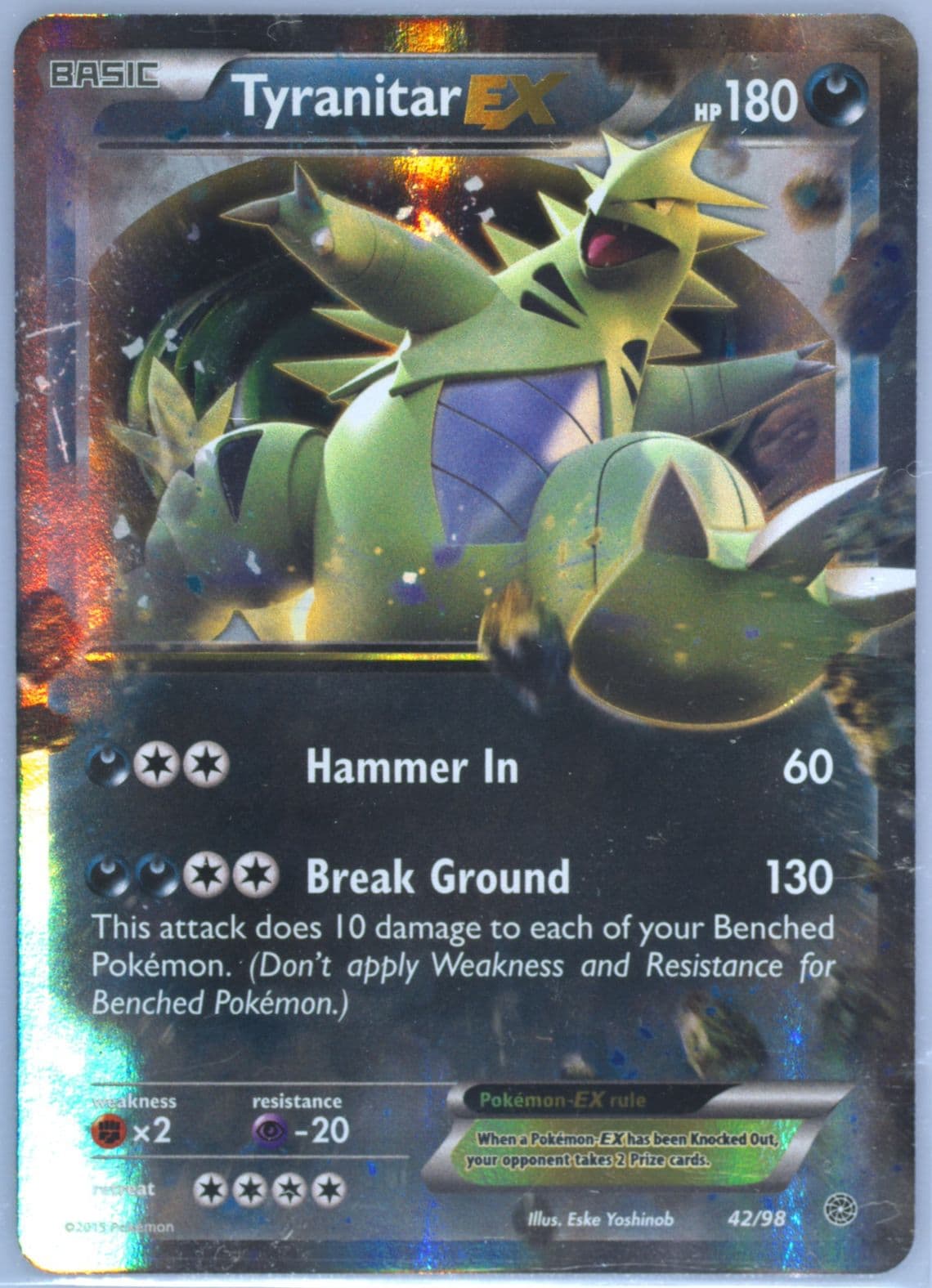 Tyranitar EX (42) 2015 Pokemon XY Ancient Origins