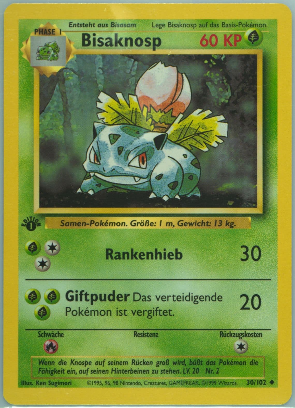 Bisaknosp 1st Edition (30) 1999 Pokemon German
