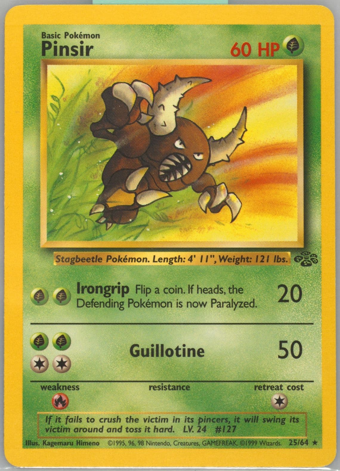 Pinsir (25) 1999 Pokemon Jungle