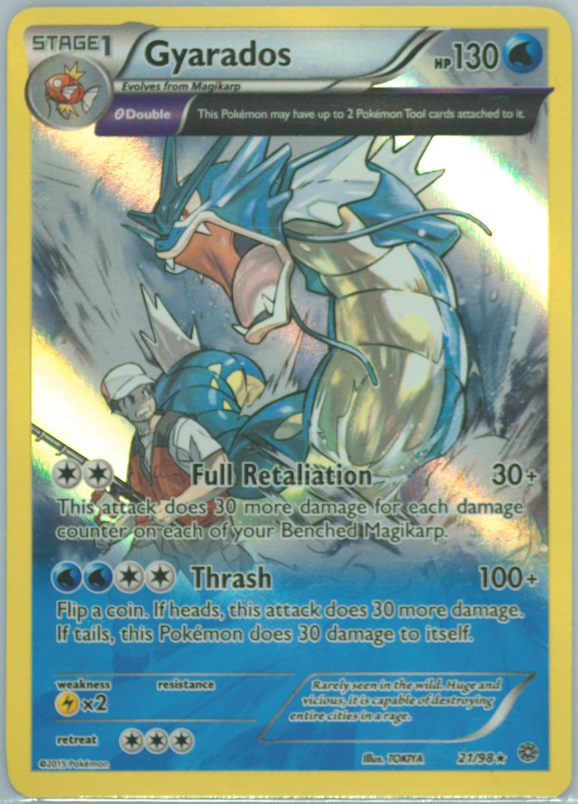 Gyarados-Holo (21) 2015 Pokemon XY Ancient Origins