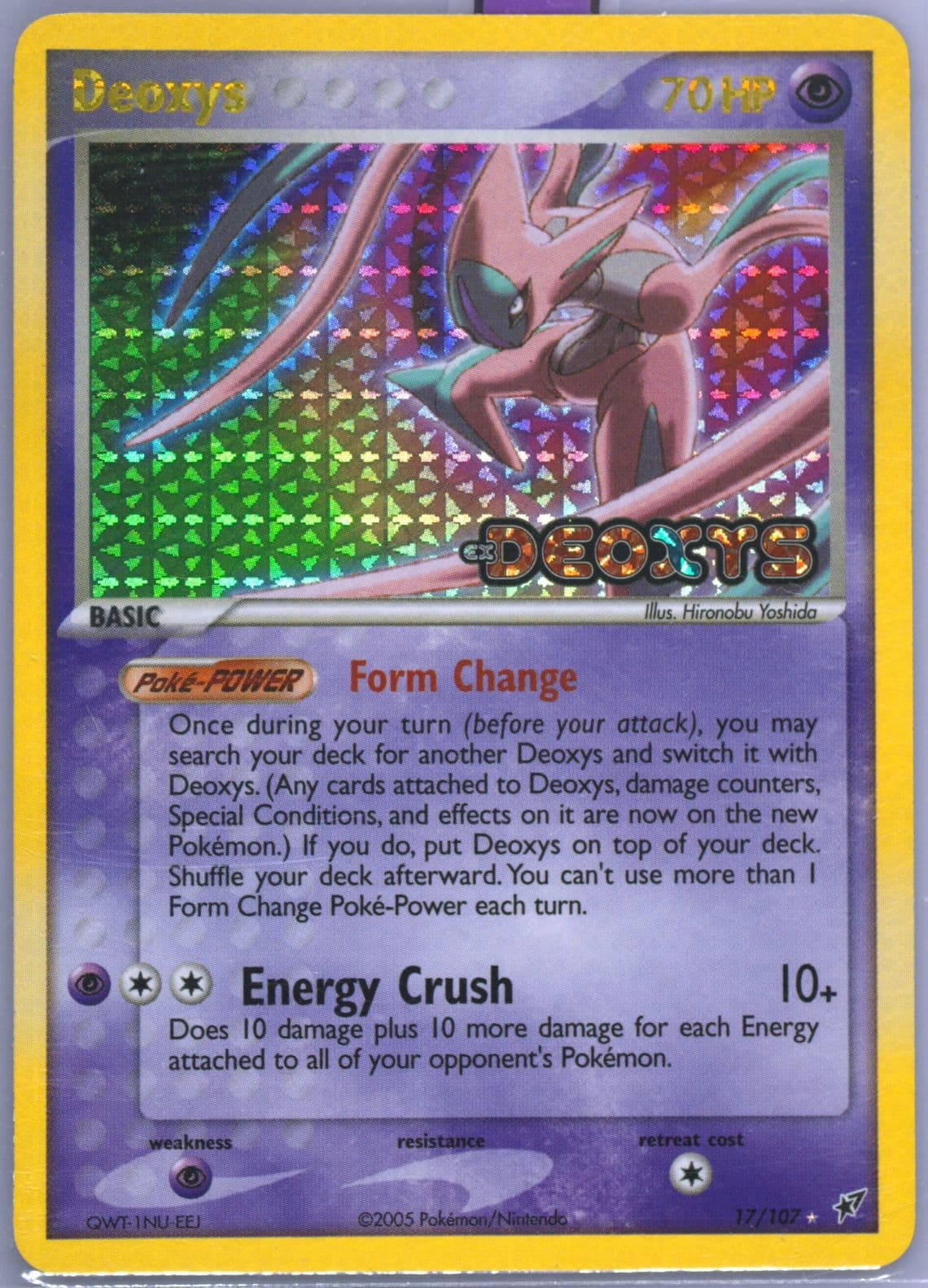 Deoxys-Reverse Foil (17) 2005 Pokemon EX Deoxys