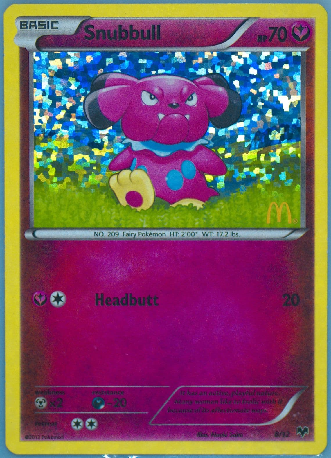 Snubbull (8) 2014 Pokemon McDonald's Collection