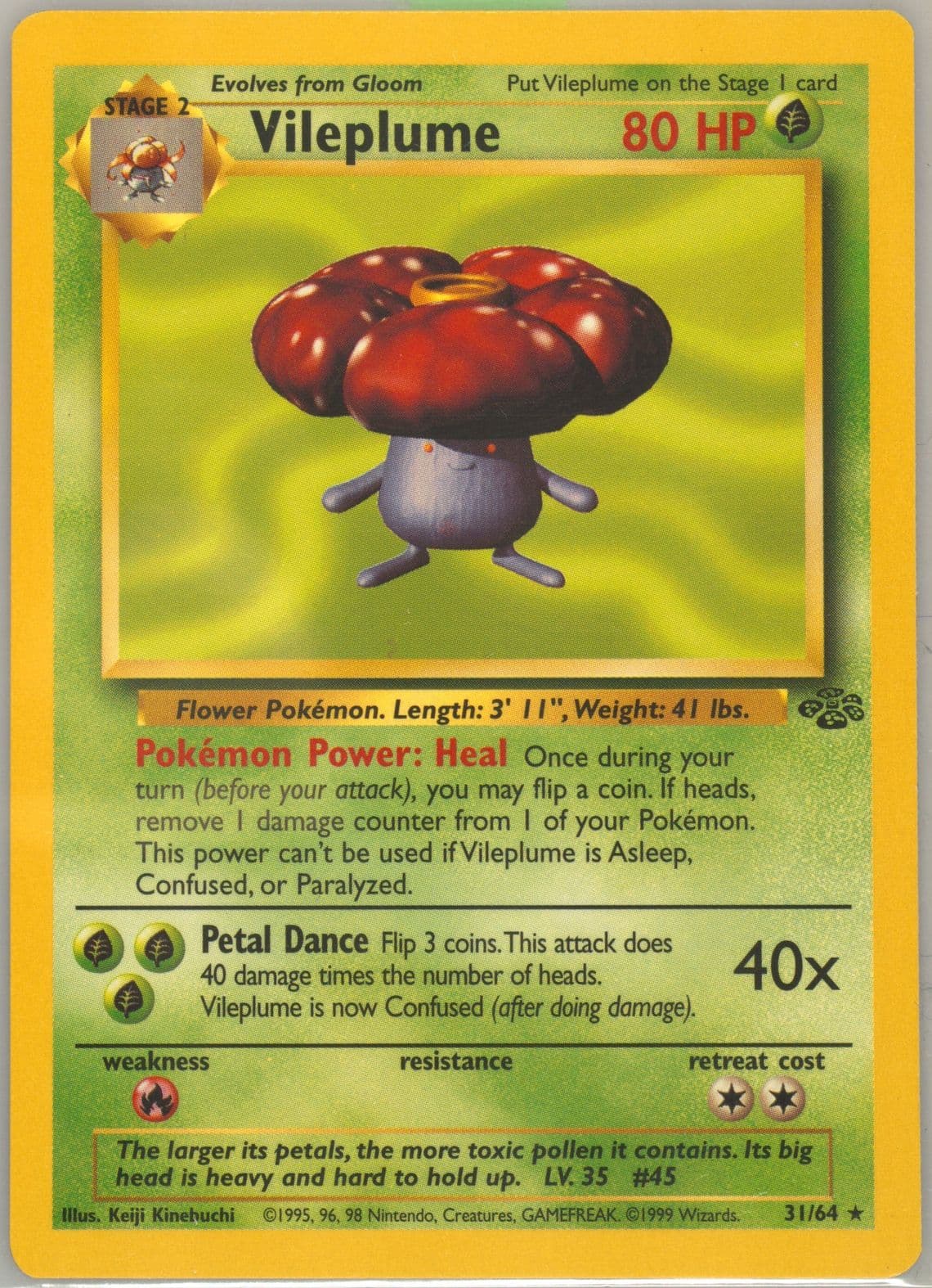 Vileplume (31) 1999 Pokemon Jungle