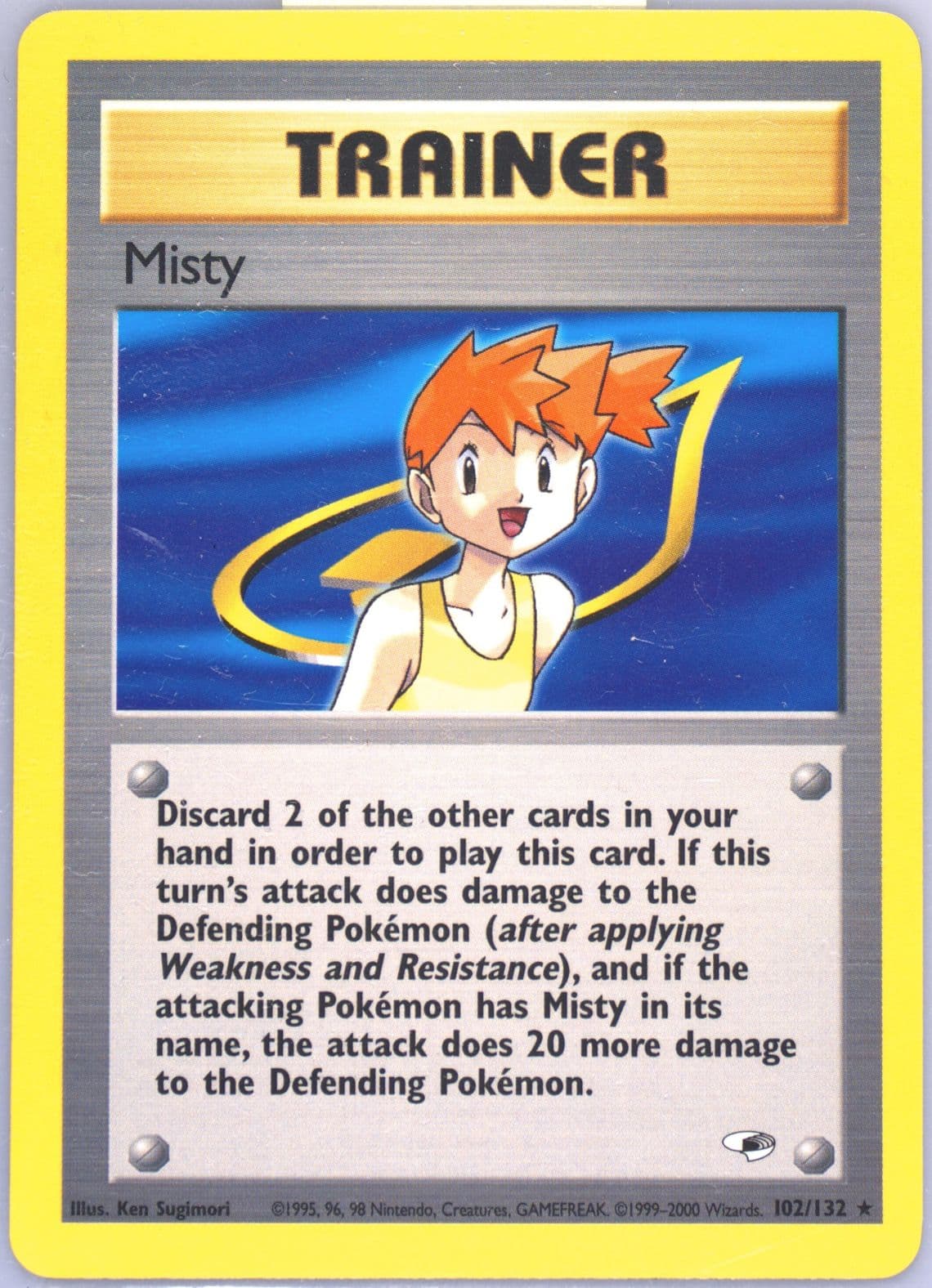 Misty (102) 2000 Pokemon Gym Heroes