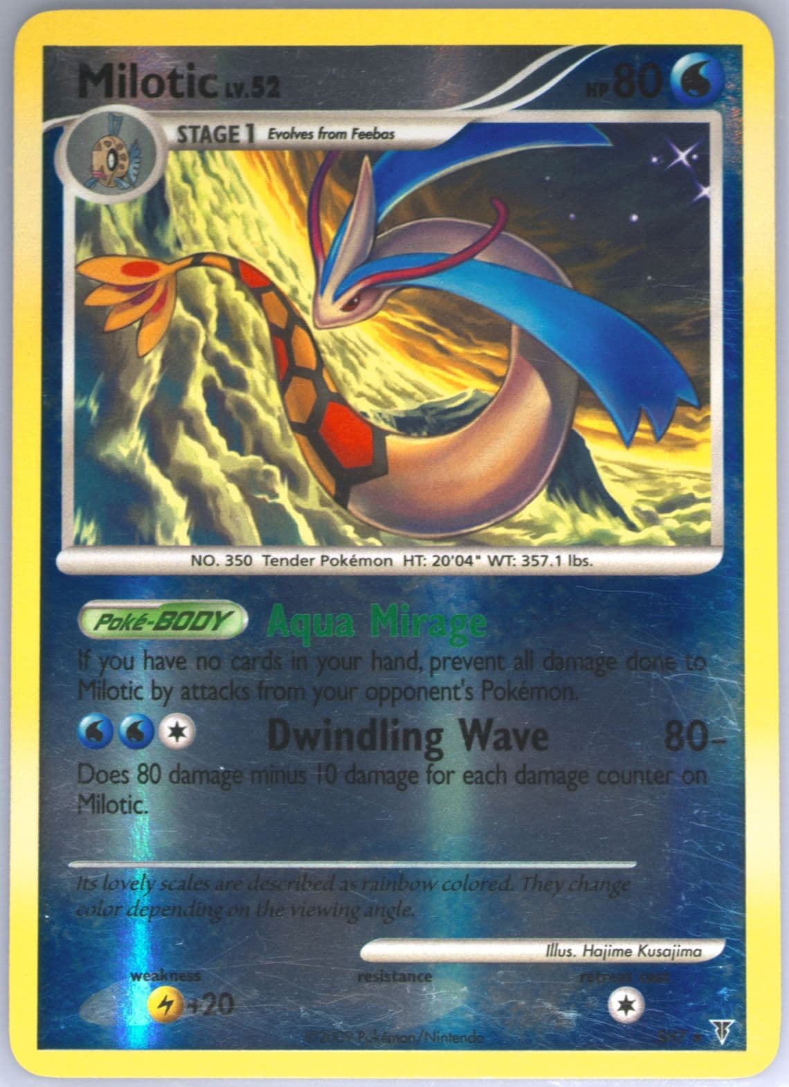 Milotic-Reverse Foil (SH7) 2009 Pokemon Platinum Supreme Victors