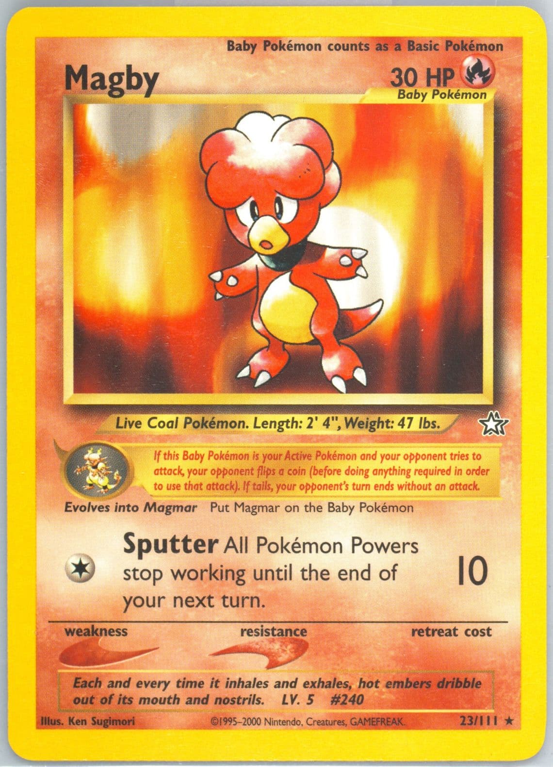 Magby (23) 2000 Pokemon Neo Genesis