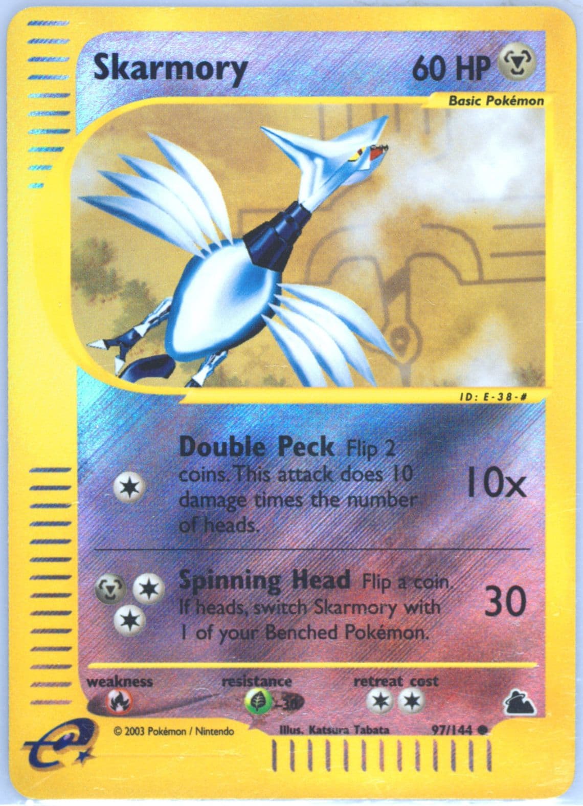 Skarmory-Reverse Foil (97) 2003 Pokemon Skyridge