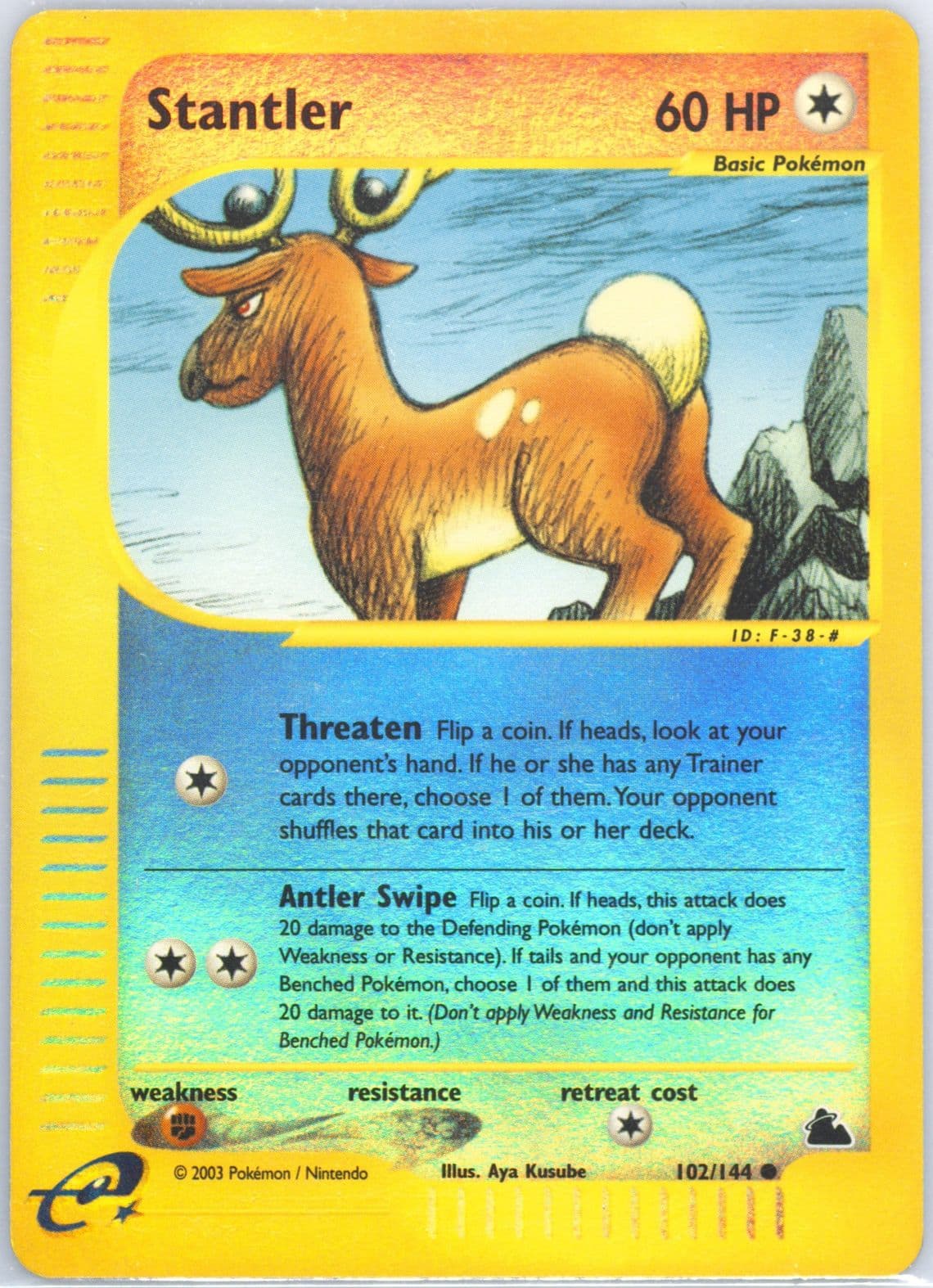 Stantler-Reverse Foil (102) 2003 Pokemon Skyridge