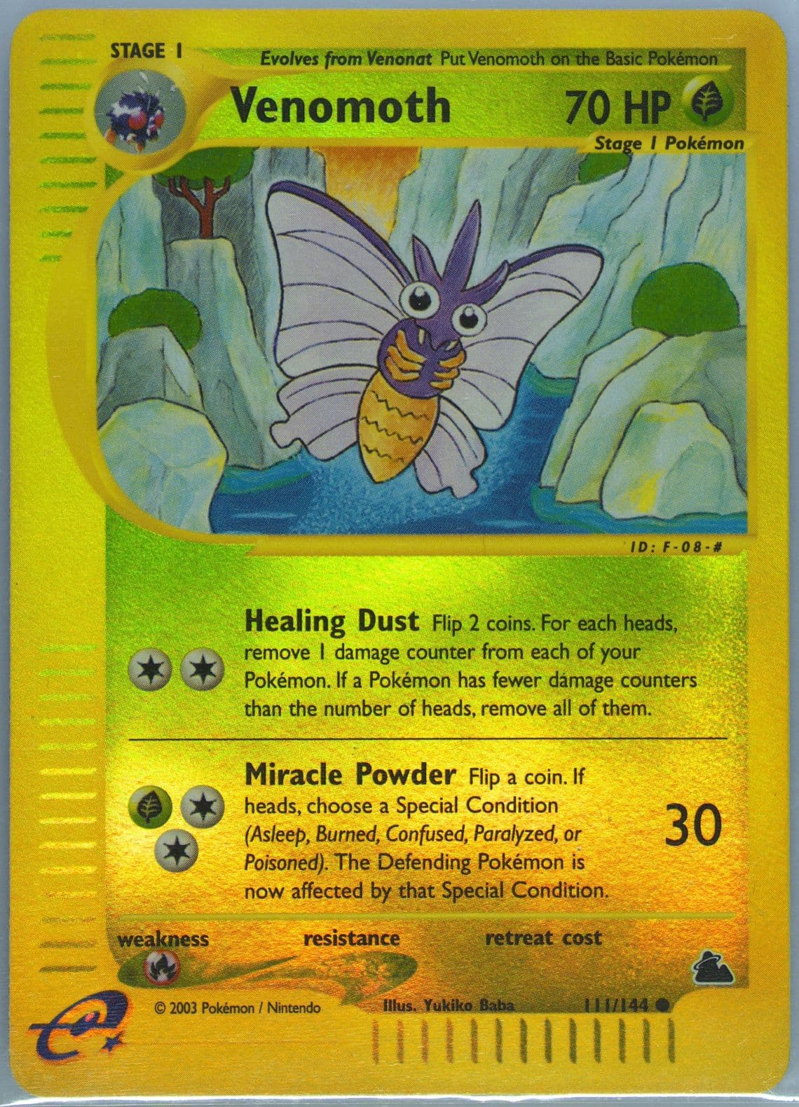 Venomoth-Reverse Foil (111) 2003 Pokemon Skyridge