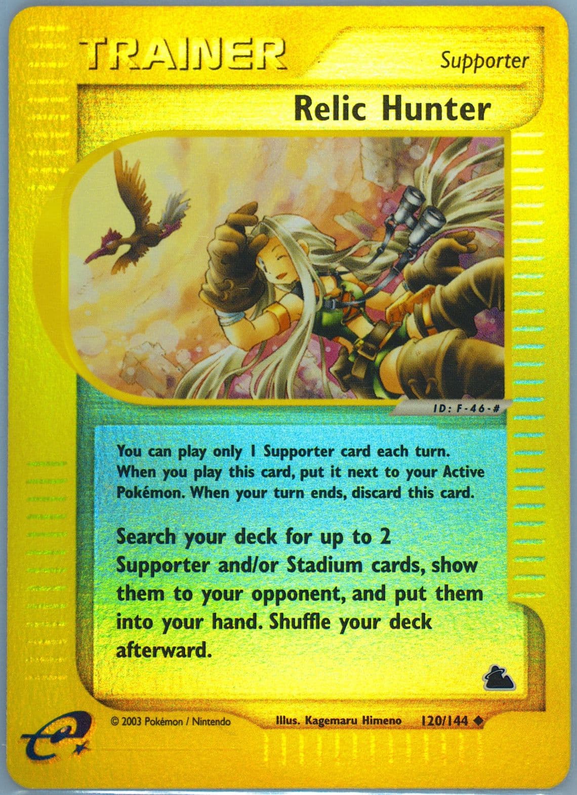 Relic Hunter-Reverse Foil (120) 2003 Pokemon Skyridge