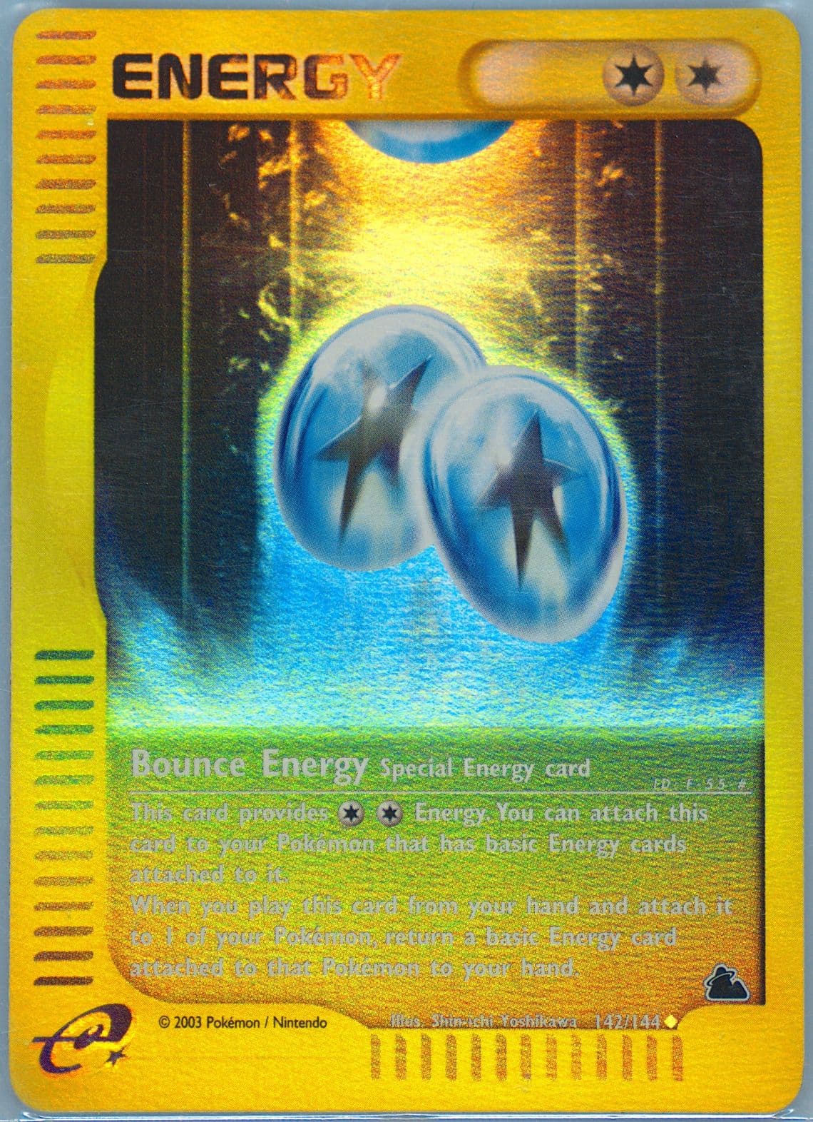 Bounce Energy-Reverse Foil (142) 2003 Pokemon Skyridge