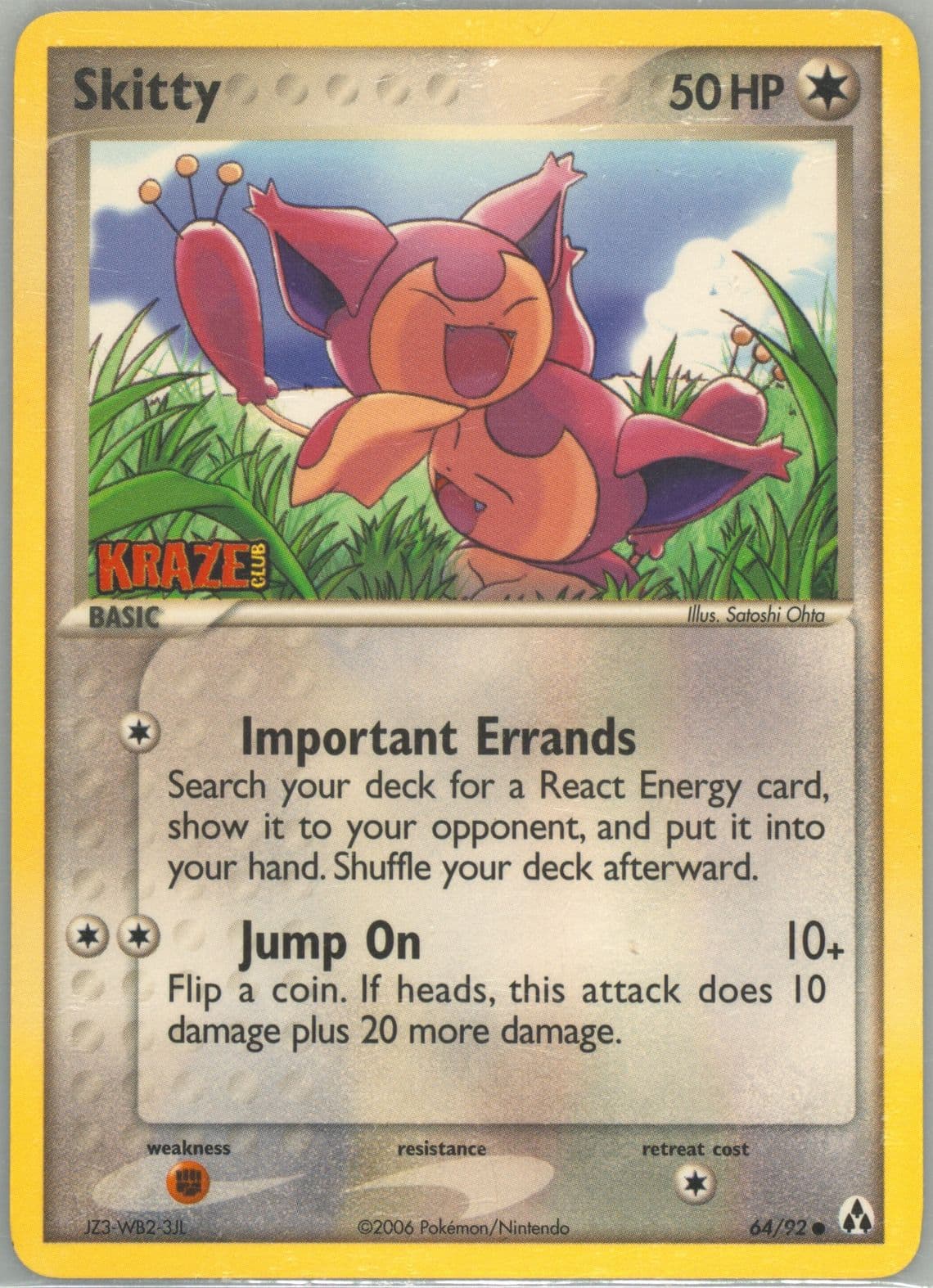 Skitty Kraze Club Promo (64) 2006 Pokemon EX Legend Maker