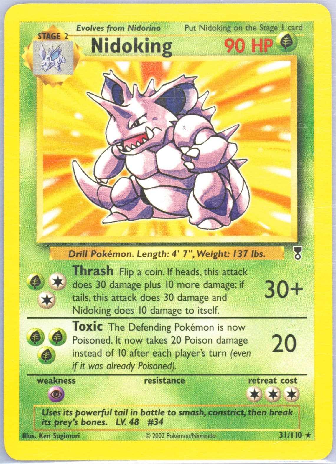 Nidoking (31) 2002 Pokemon Legendary Collection