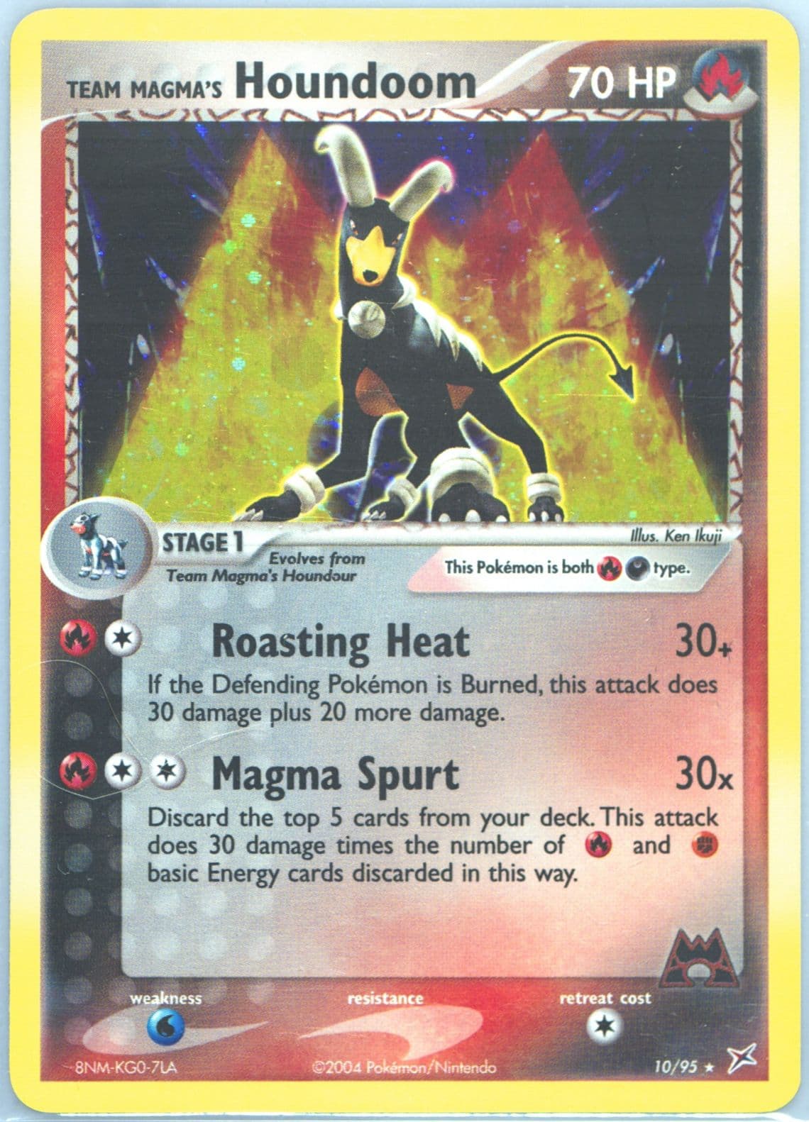 Team Magma's Houndoom-Holo (10) 2004 Pokemon EX Team Magma VS Team Aqua