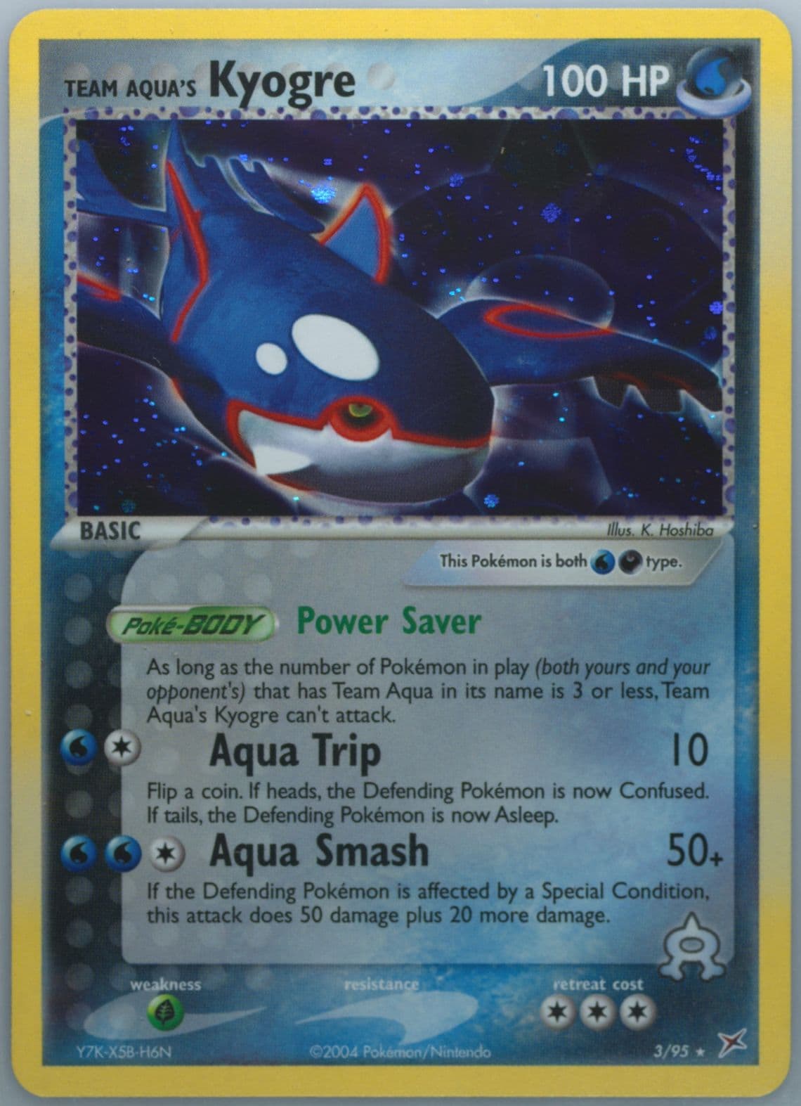 Team Aqua's Kyogre-Holo (3) 2004 Pokemon EX Team Magma VS Team Aqua