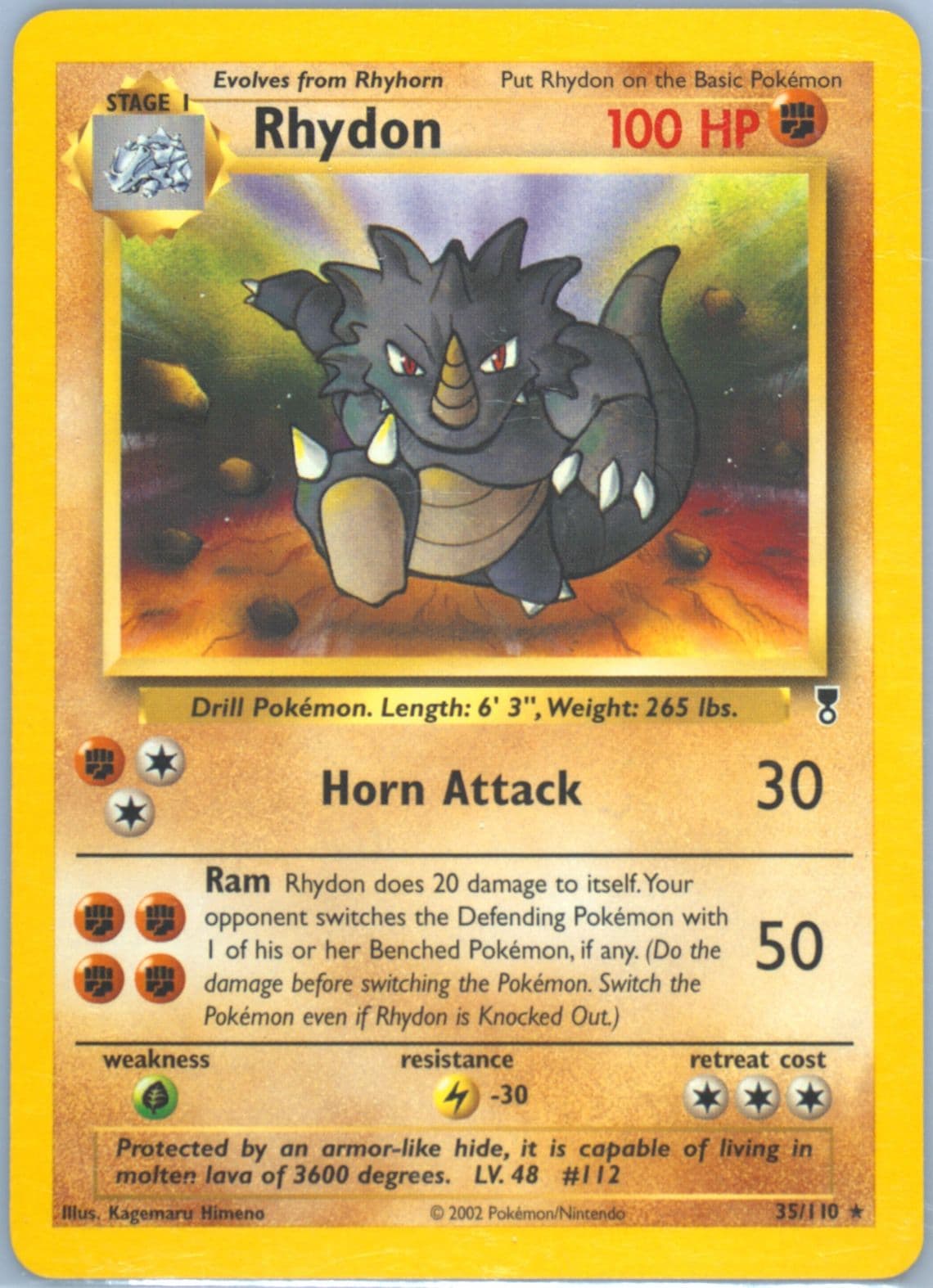 Rhydon (35) 2002 Pokemon Legendary Collection