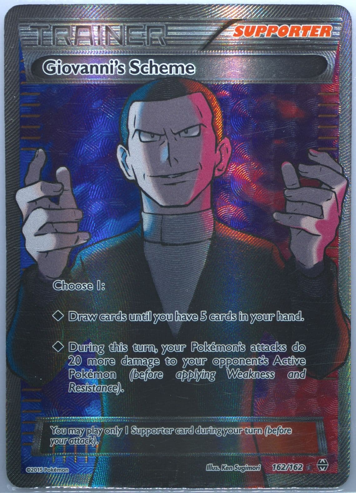 Full Art/Giovanni's Scheme (162) 2015 Pokemon XY Breakthrough