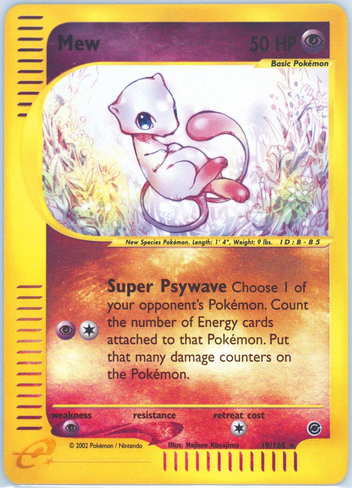 Mew-Reverse Foil (19) 2002 Pokemon Expedition