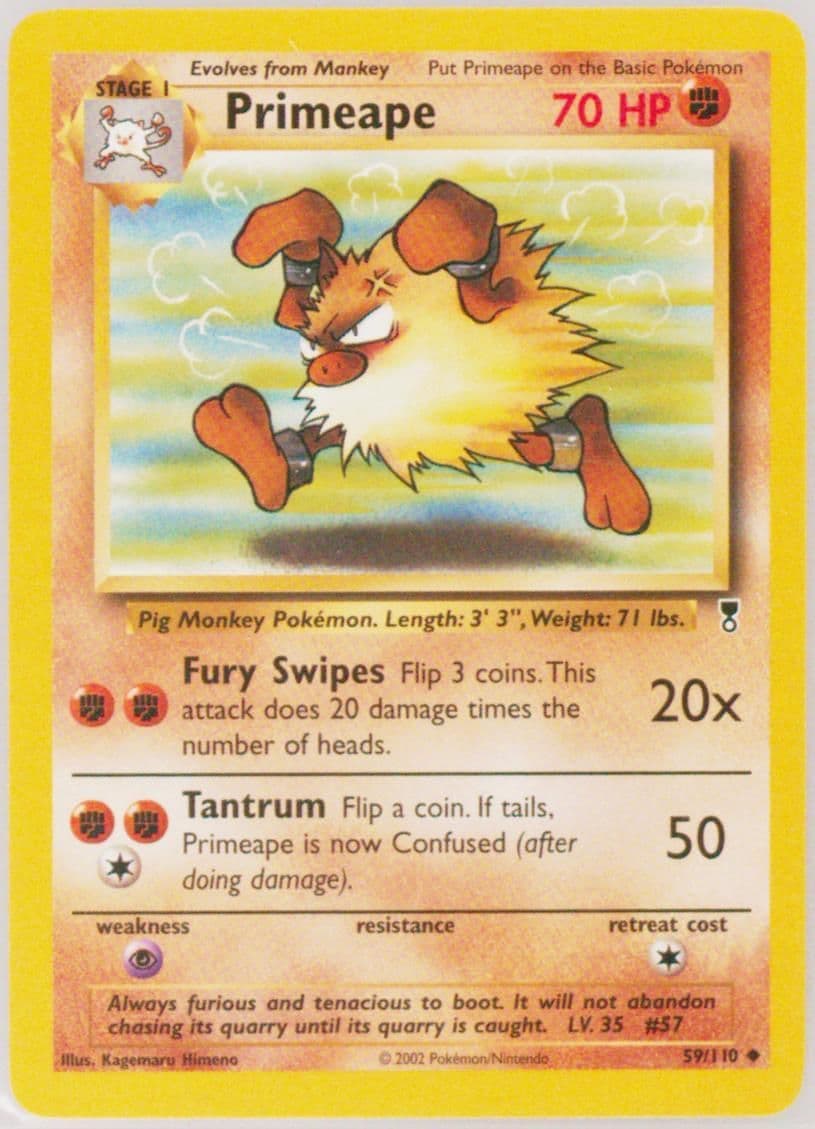 Primeape (59) 2002 Pokemon Legendary Collection