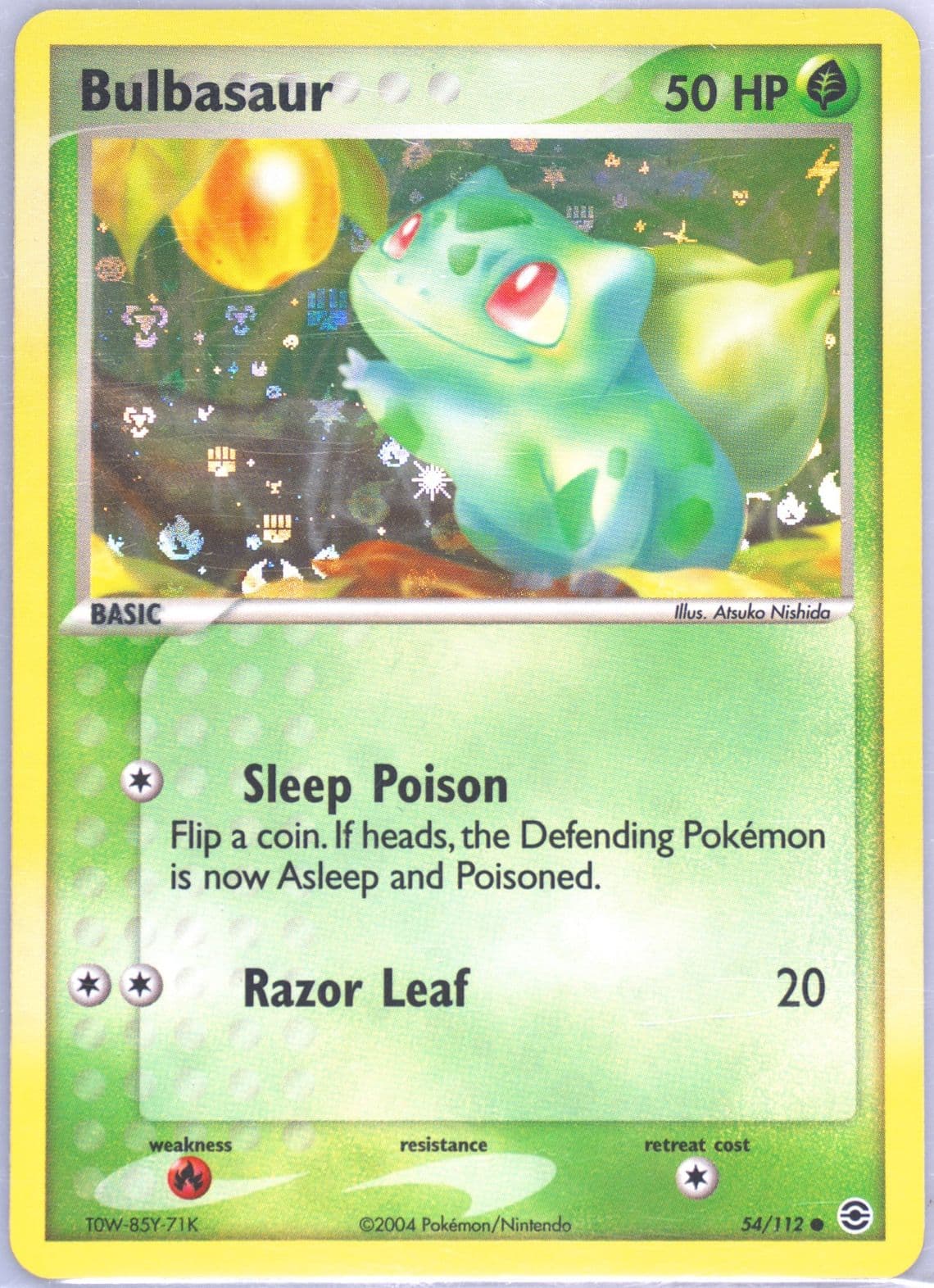 Bulbasaur-Reverse Foil (54) 2004 Pokemon EX Fire Red & Leaf Green