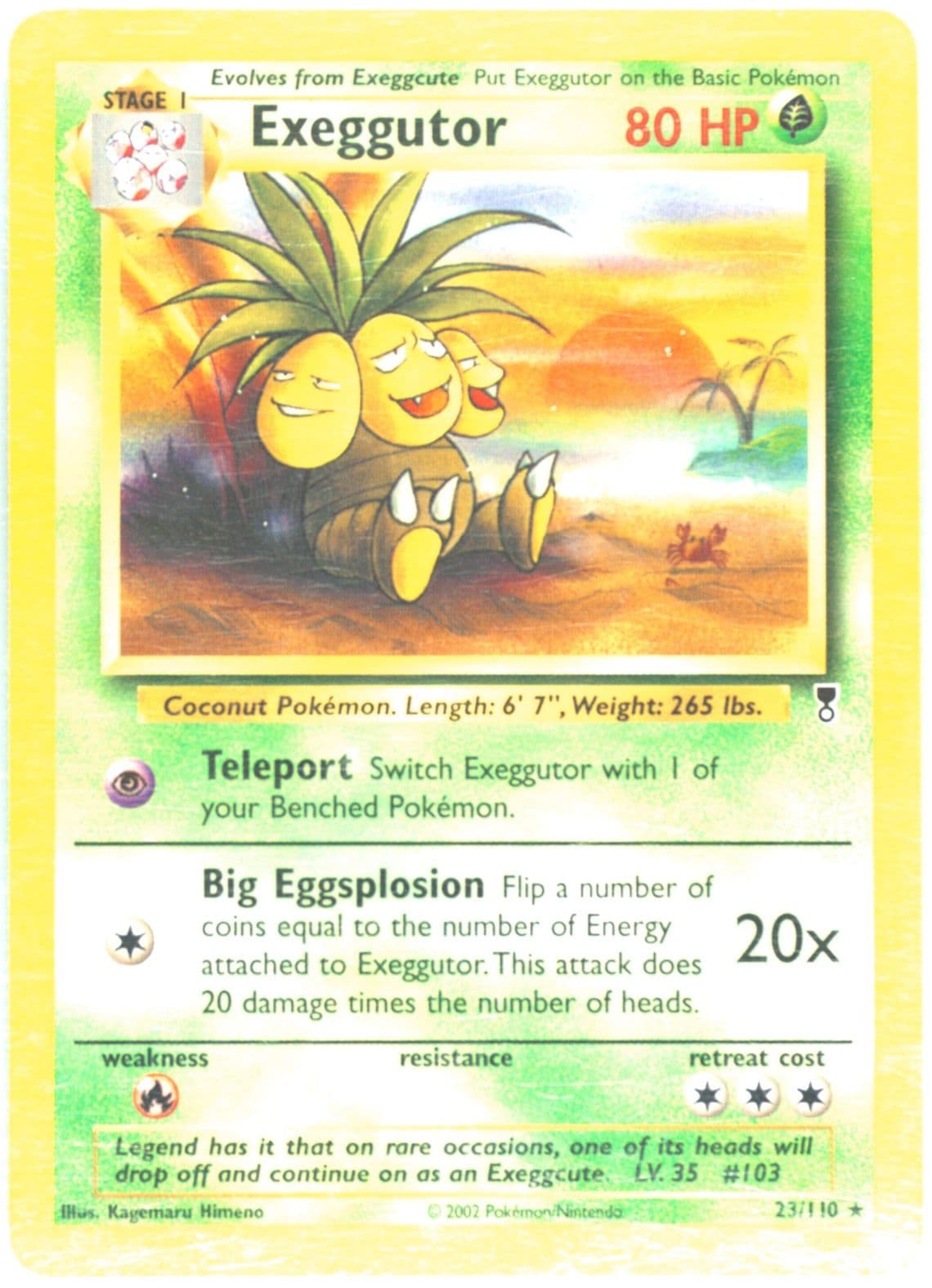 Exeggutor (23) 2002 Pokemon Legendary Collection