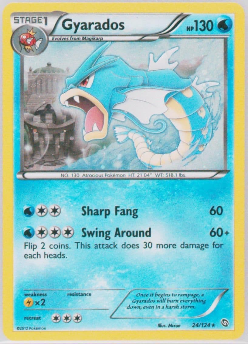 Gyarados-Holo Cosmos (24) 2012 Pokemon Black & White Dragons Exalted