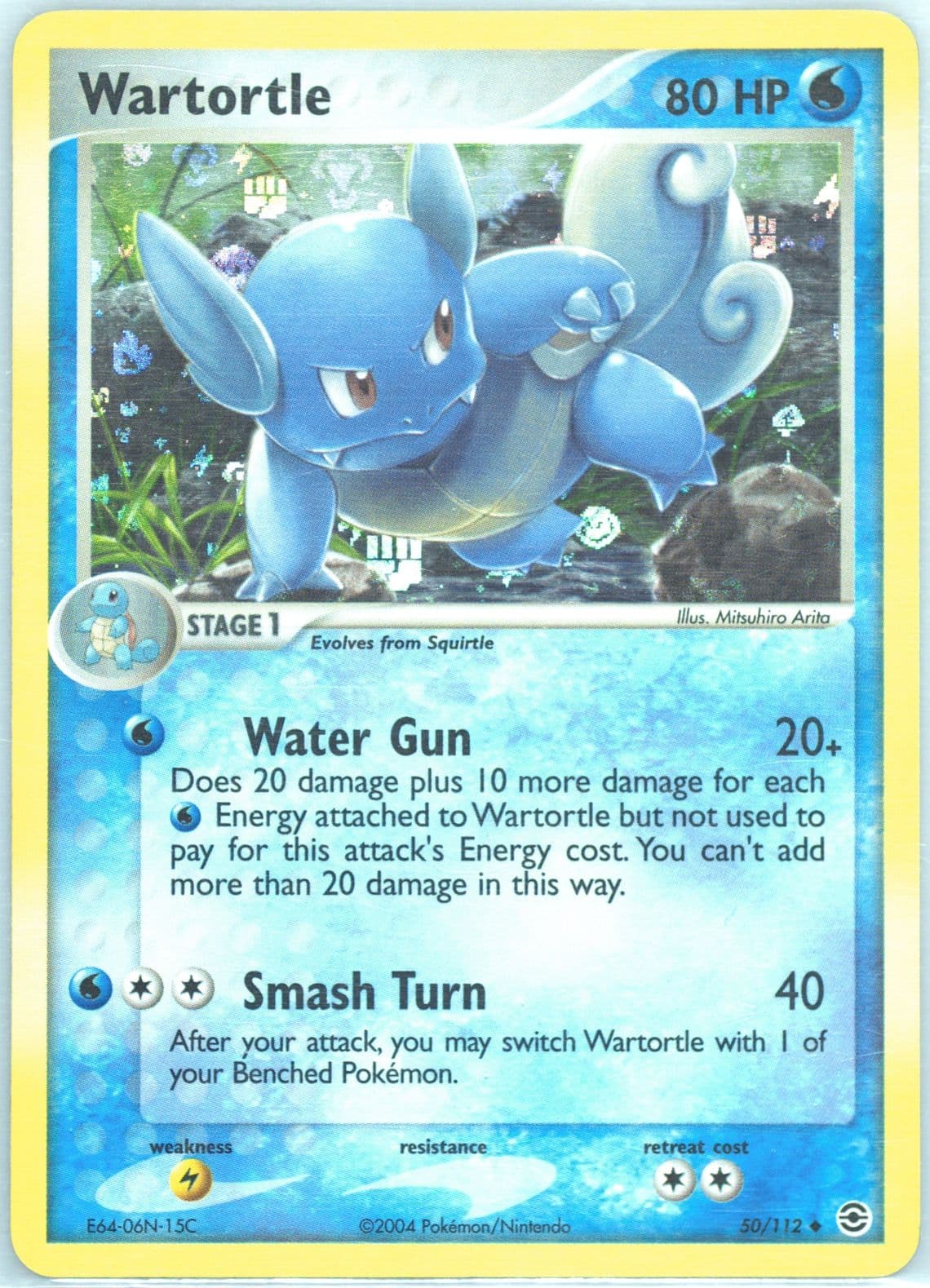 Wartortle-Reverse Foil (50) 2004 Pokemon EX Fire Red & Leaf Green
