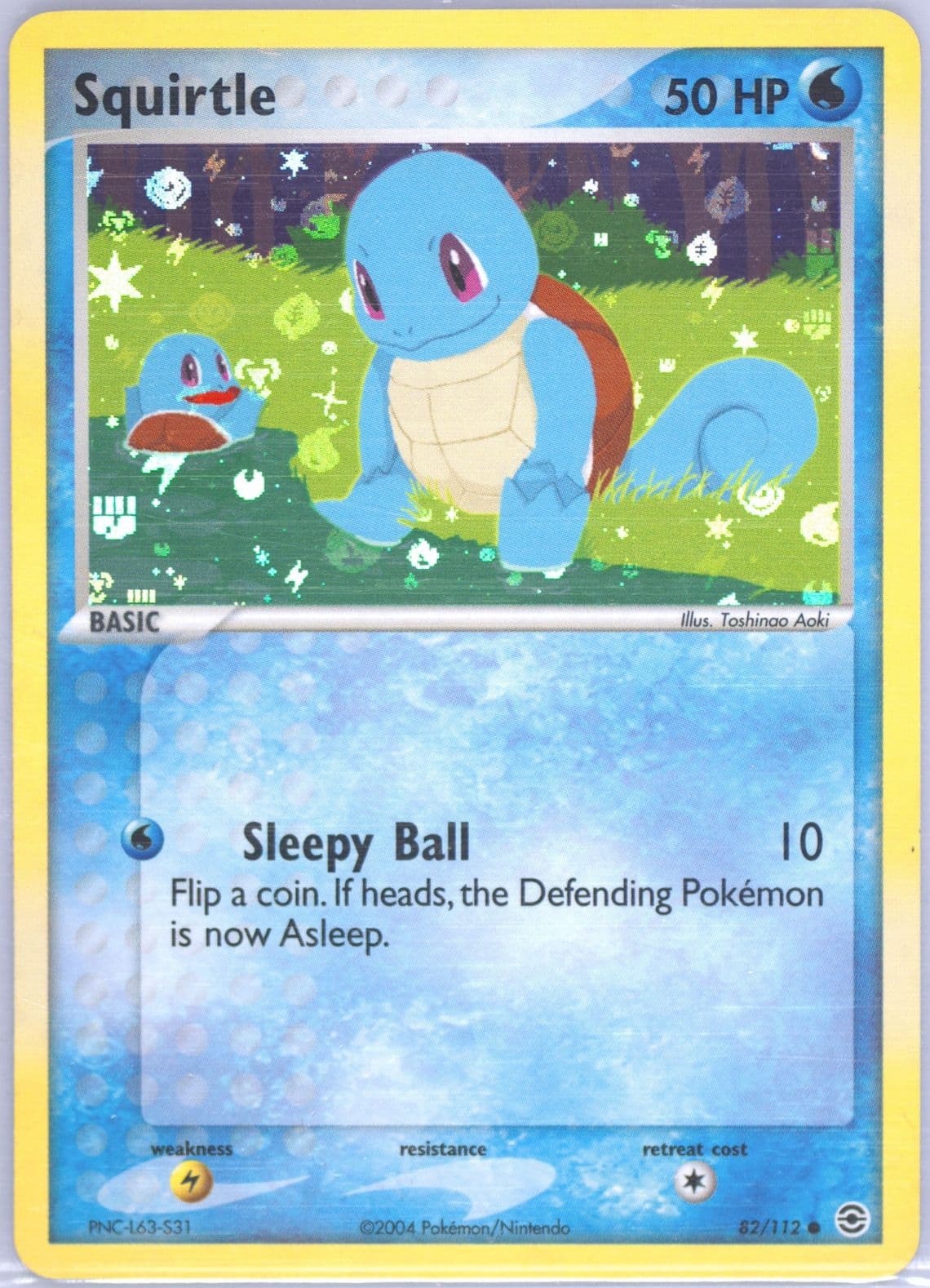 Squirtle-Reverse Foil (82) 2004 Pokemon EX Fire Red & Leaf Green