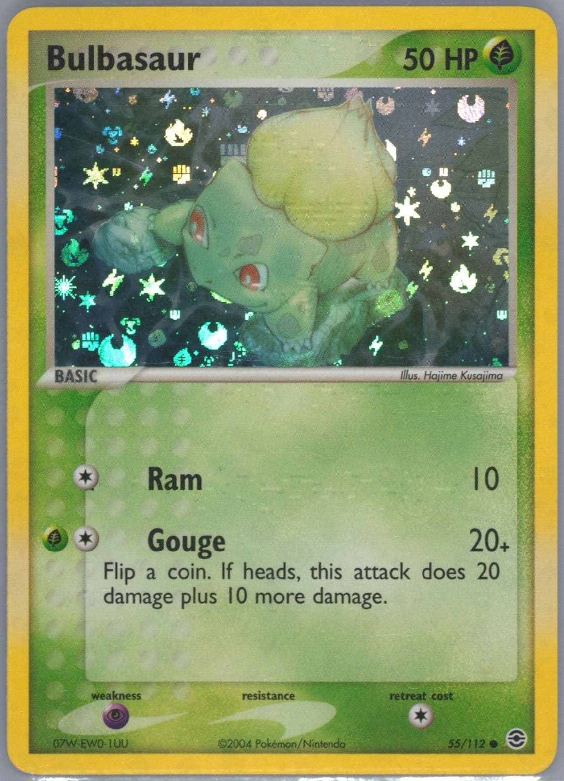 Bulbasaur-Reverse Foil (55) 2004 Pokemon EX Fire Red & Leaf Green