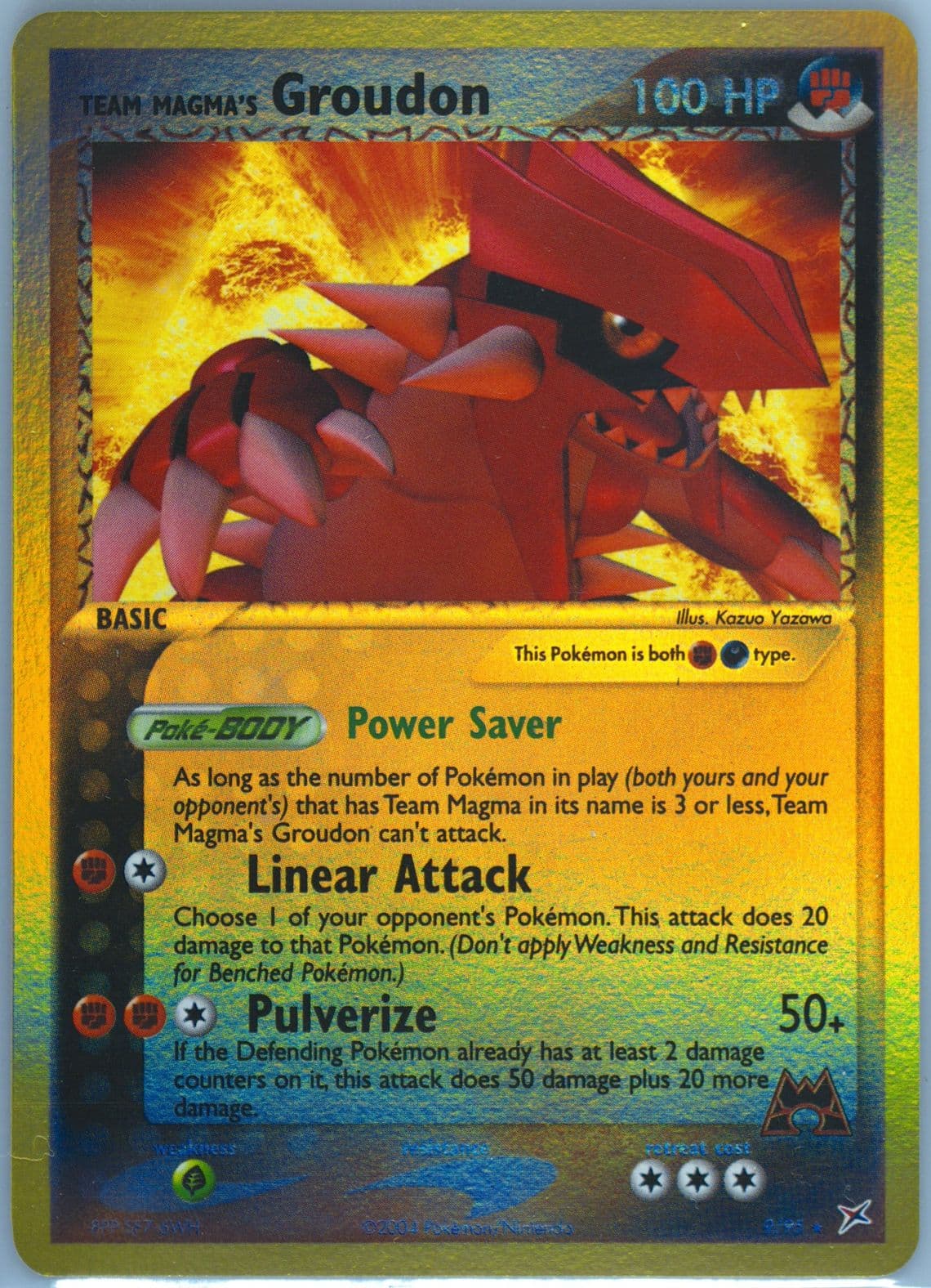 Team Magma's Groudon-Reverse Foil (9) 2004 Pokemon EX Team Magma VS Team Aqua