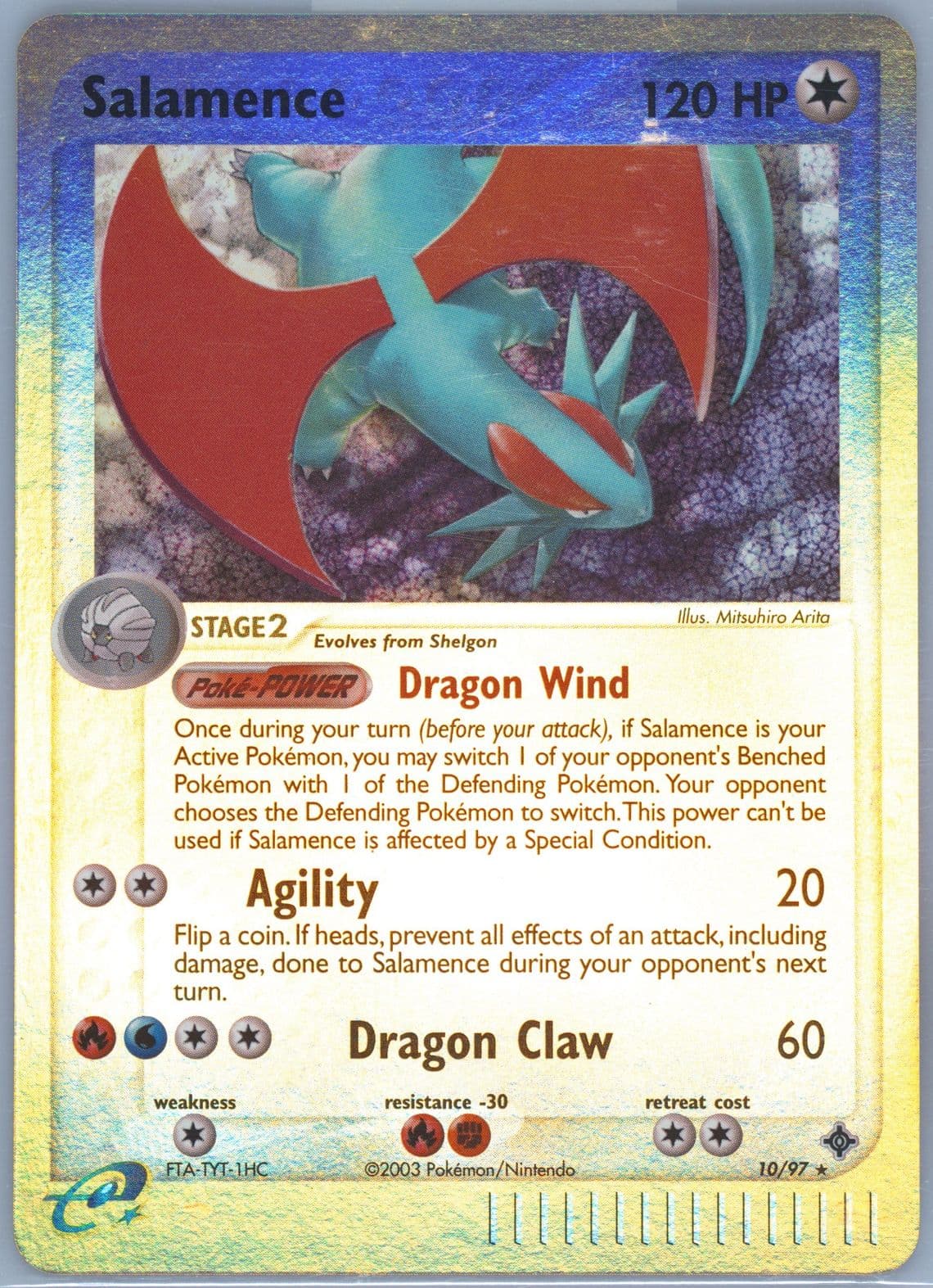 Salamence-Reverse Foil (10) 2003 Pokemon EX Dragon