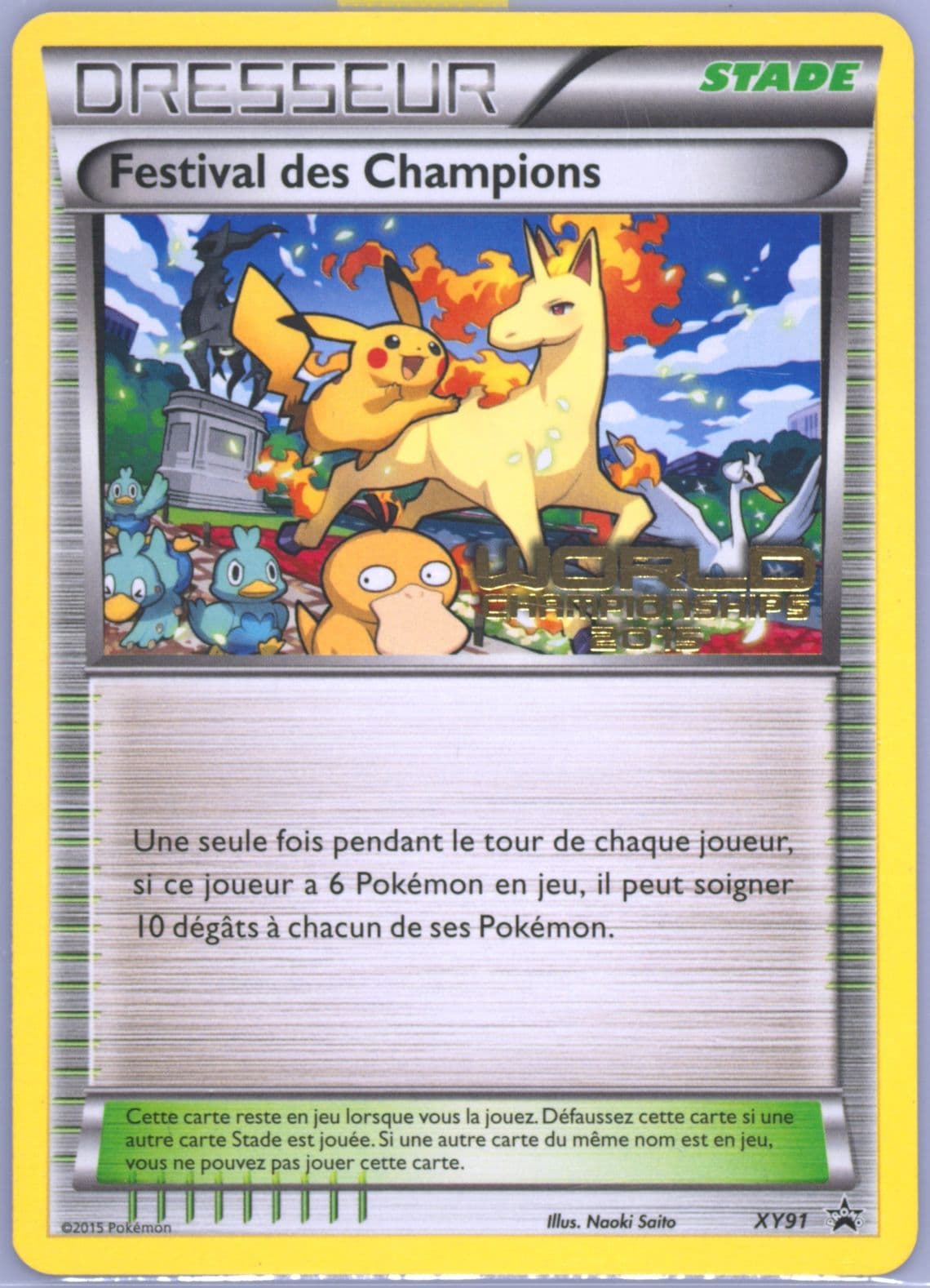 Champions Festival Worlds 15-French (XY91) 2015 Pokemon XY Black Star Promos