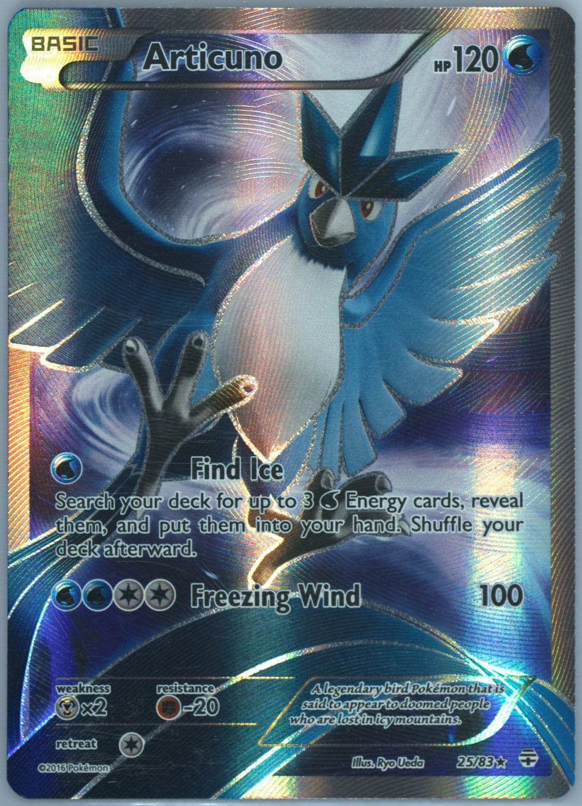 Full Art/Articuno (25) 2016 Pokemon XY Generations