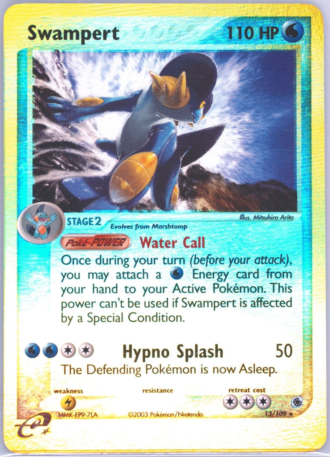 Swampert-Reverse Foil (13) 2003 Pokemon EX Ruby & Sapphire