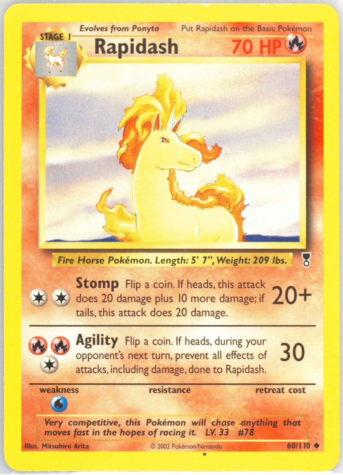 Rapidash (60) 2002 Pokemon Legendary Collection
