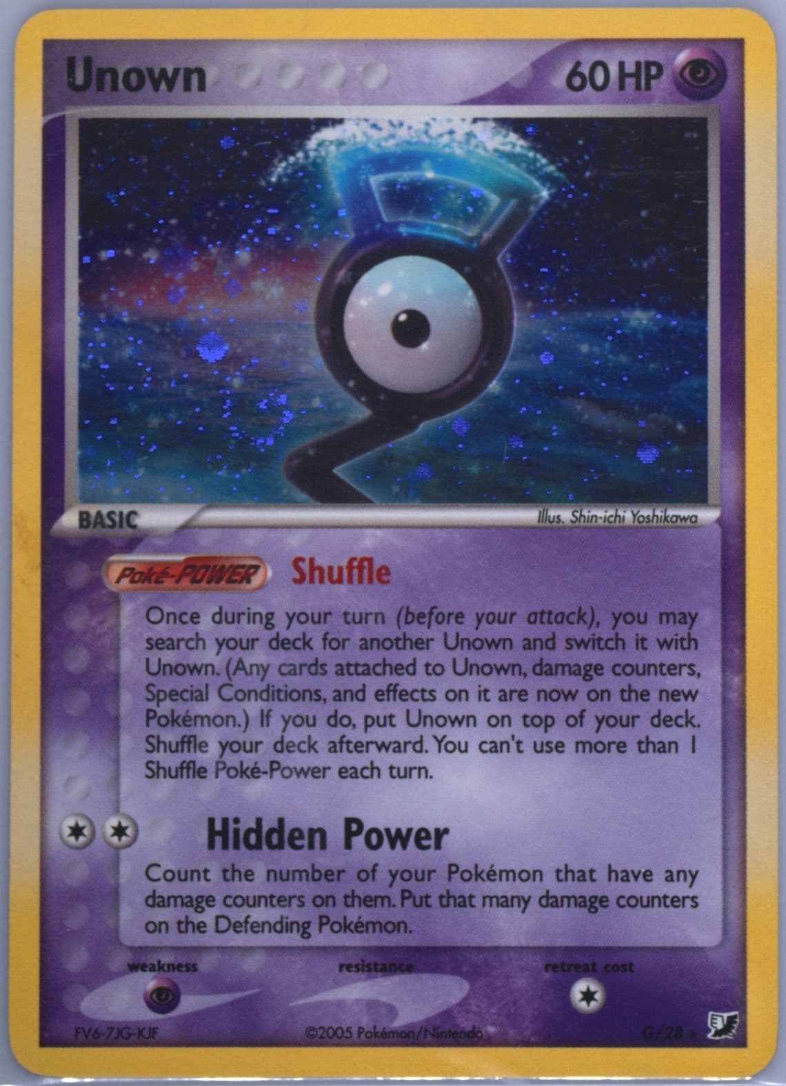 Unown-Holo (G/28) 2005 Pokemon EX Unseen Forces