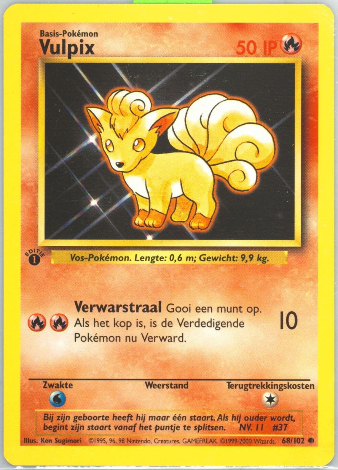 Vulpix 1st Edition (68) 1999 Pokemon Dutch